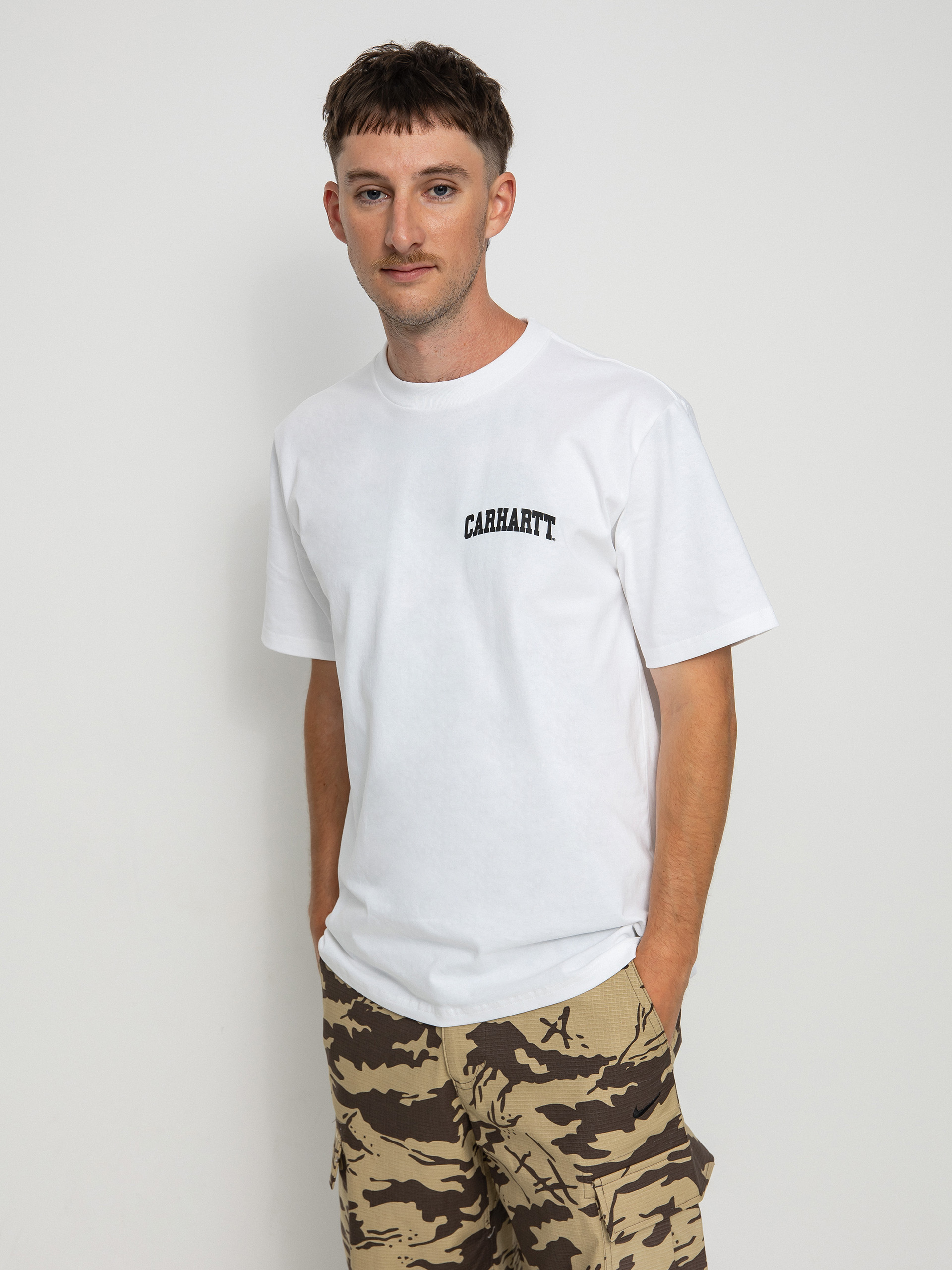 Tričko Carhartt WIP University Script (white/black)