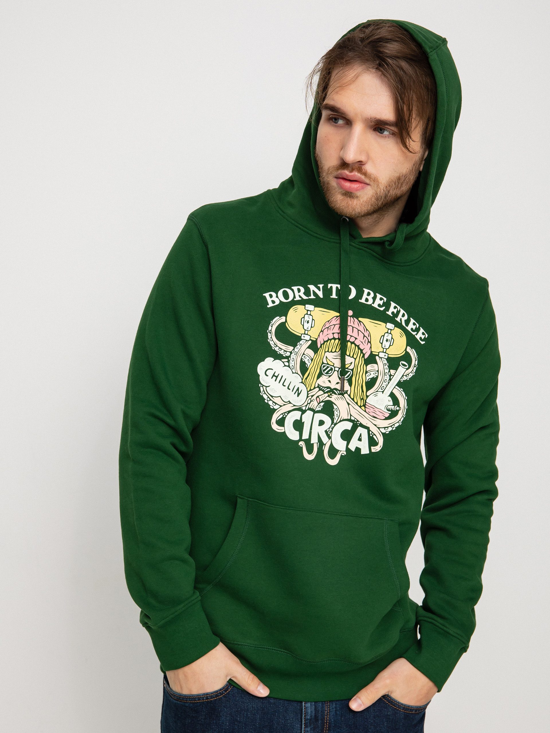 Mikina Circa Be Free (bottle green)