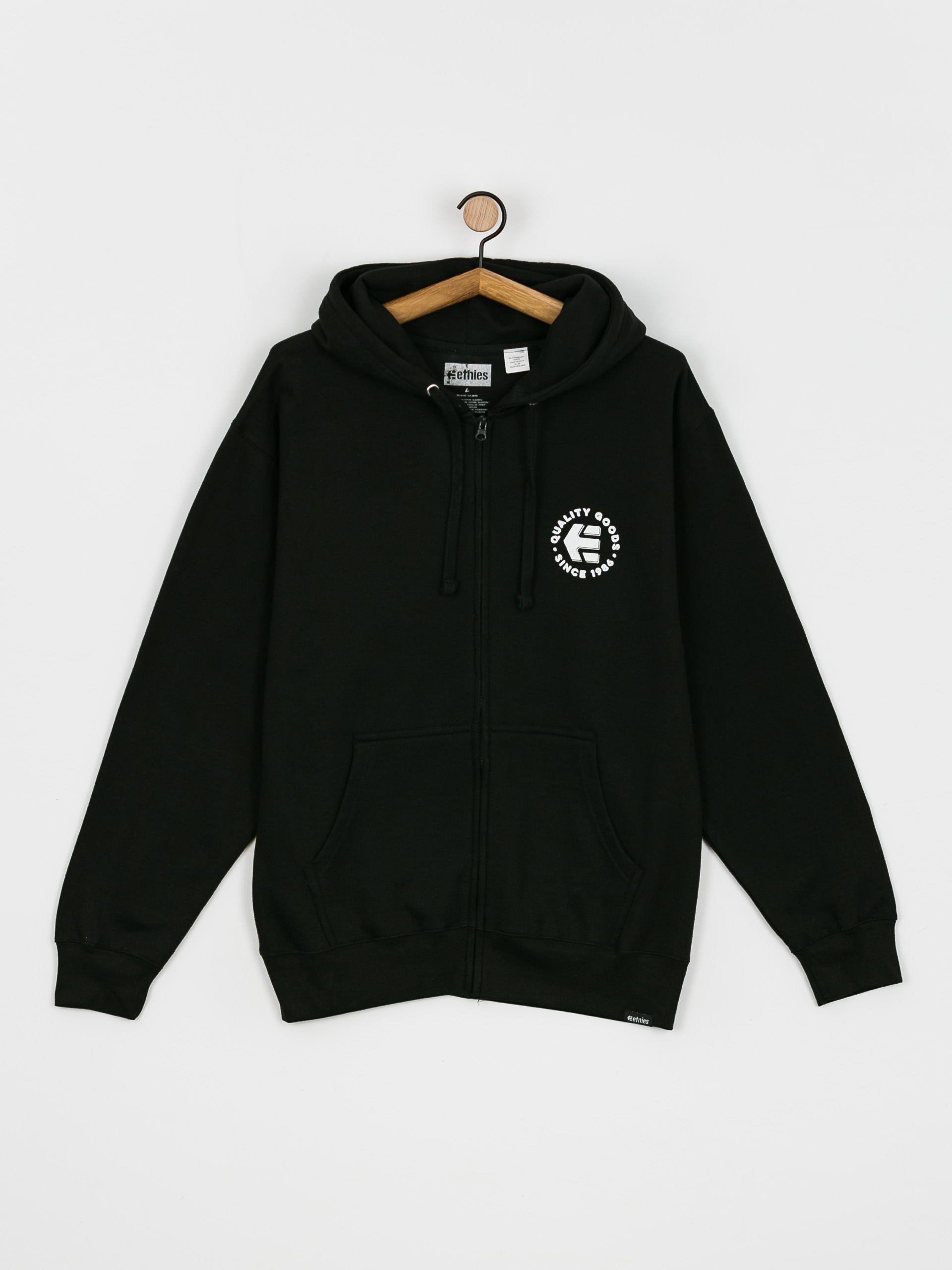 Mikina s kapucňou Etnies Since 1986 Zip (black/white)