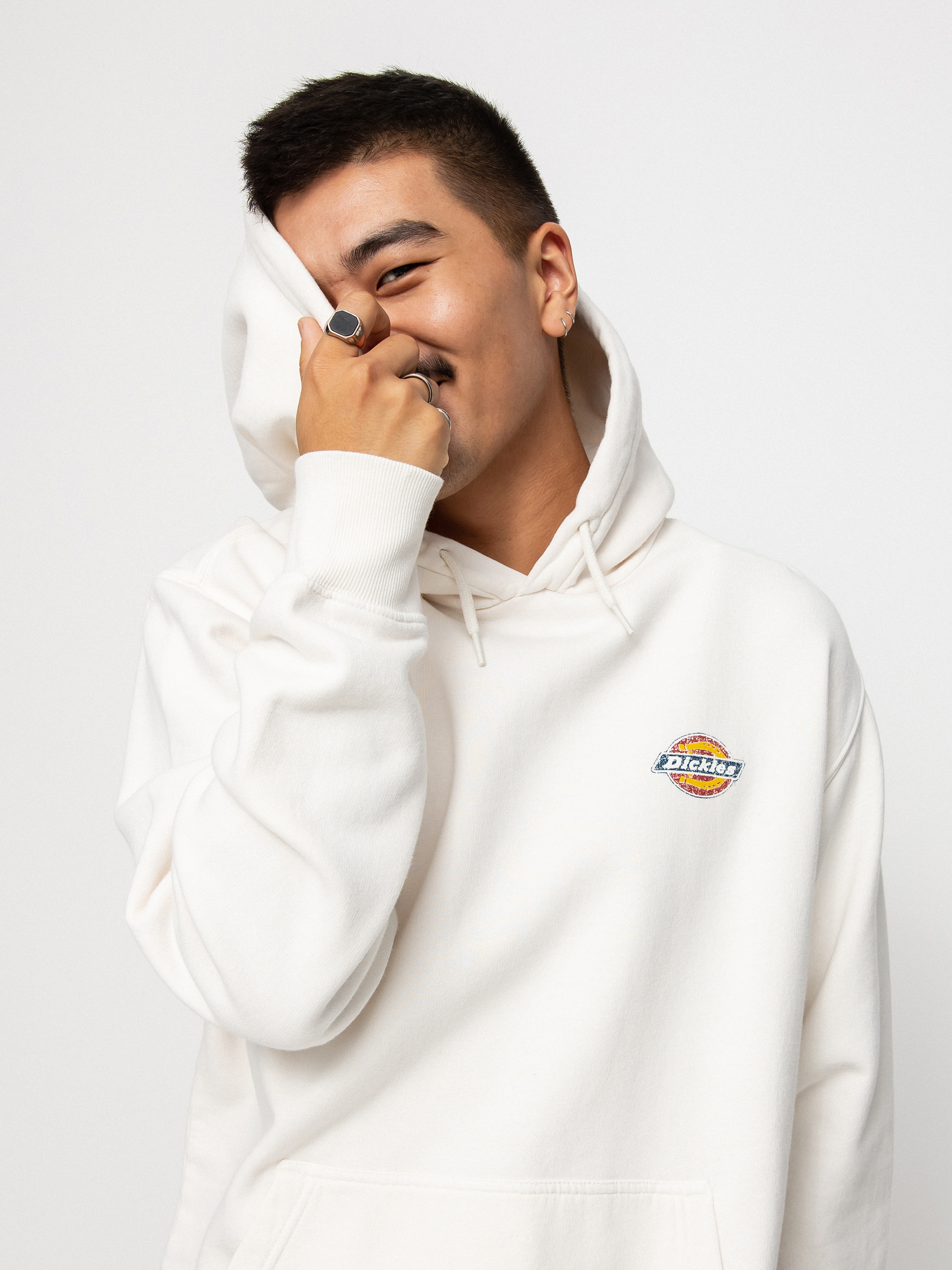 Mikina s kapucňou Dickies Icon Washed HD (ecru)