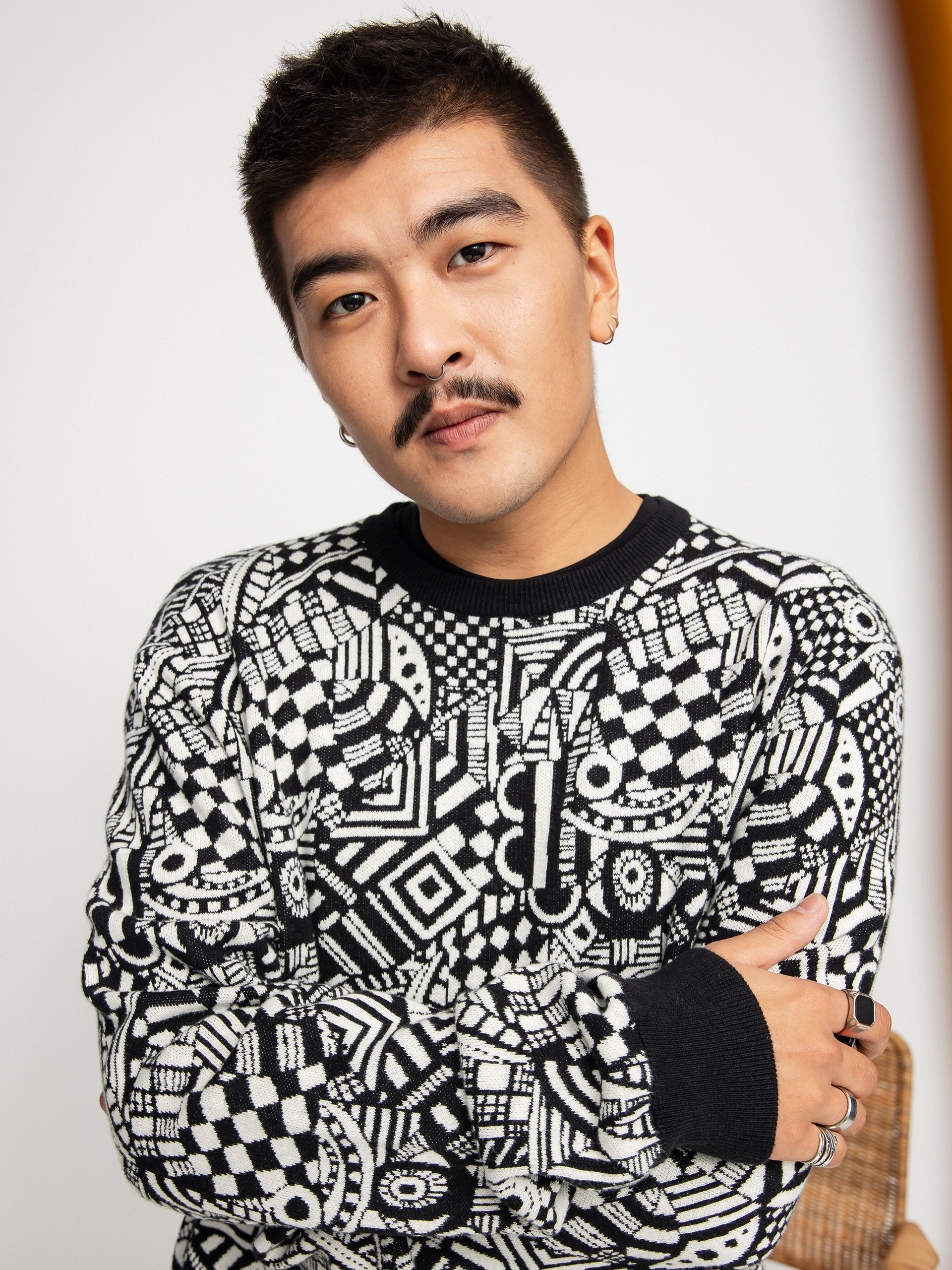 Sveter Iriedaily Crazy Fresh (black white)