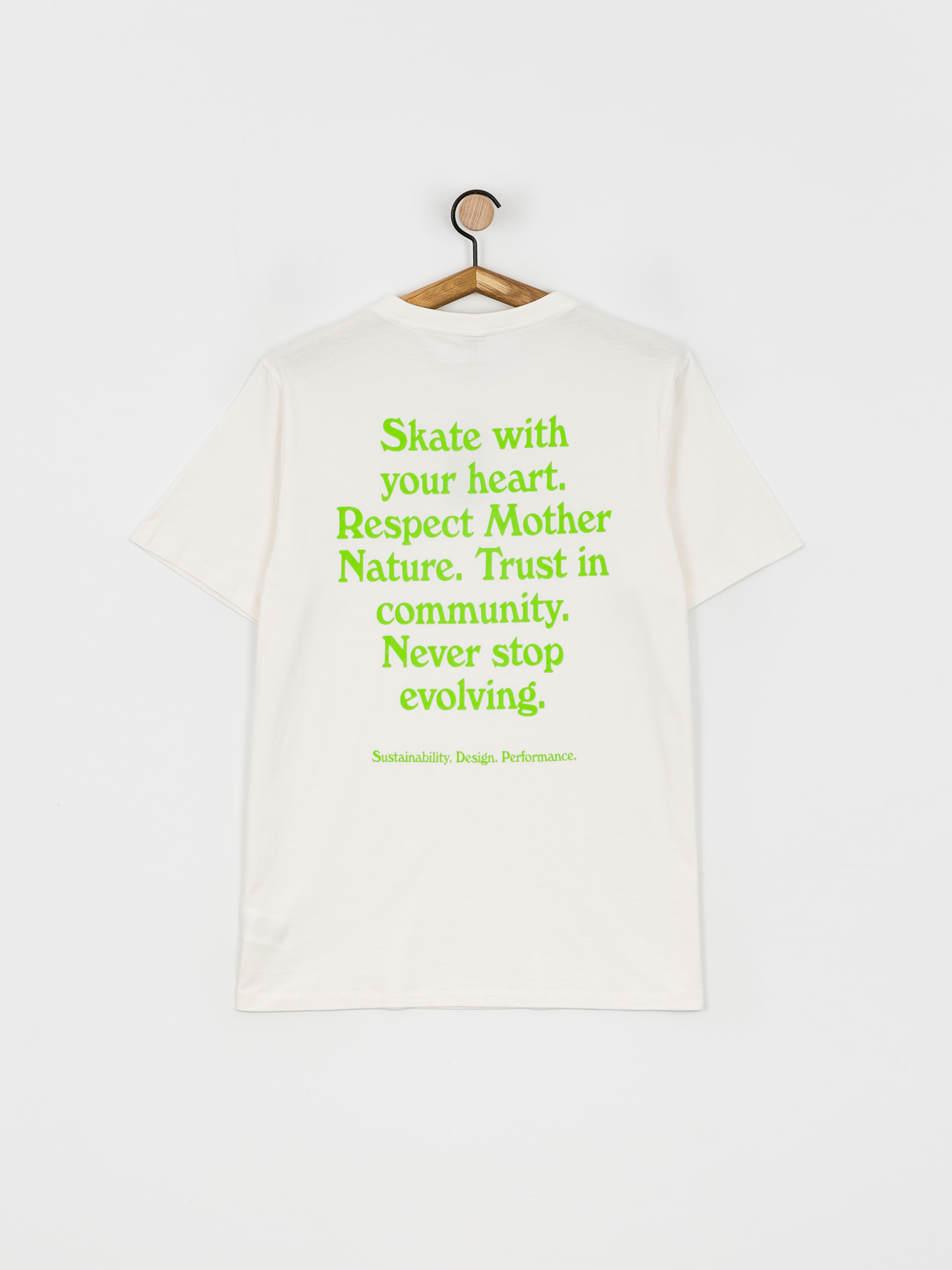 Tričko Cariuma Skate with your Heart (off white)