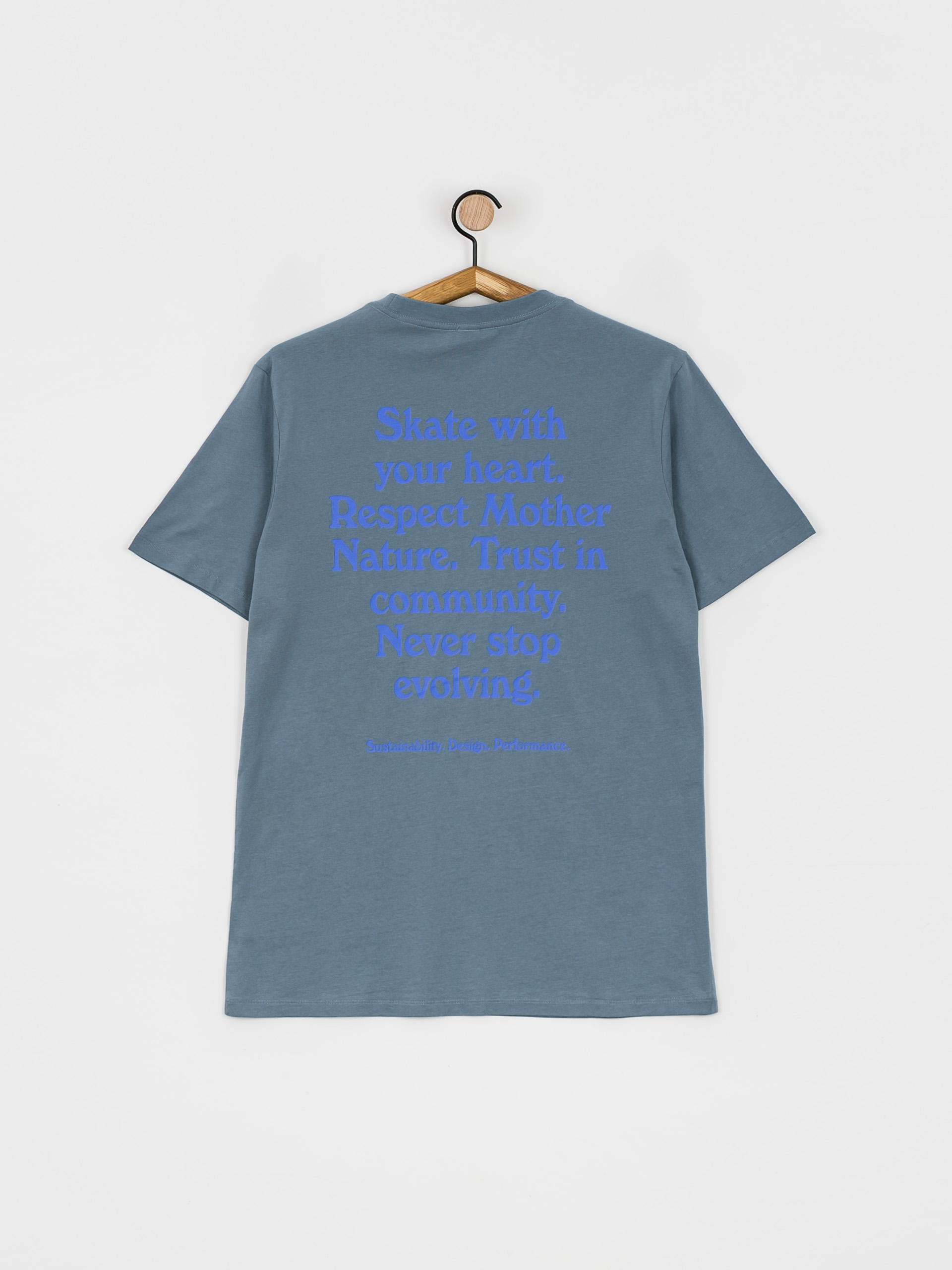 Tričko Cariuma Skate with your Heart (mirage blue)