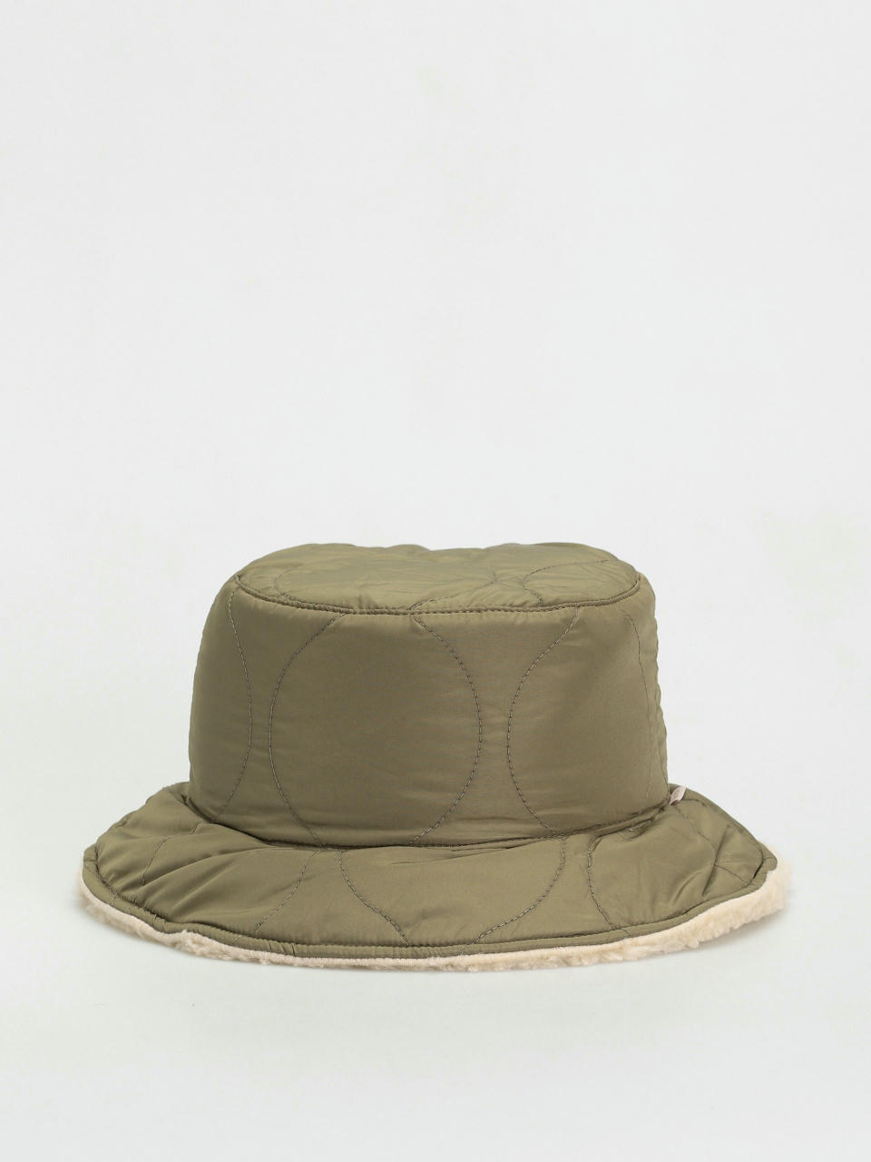 Klobúk Brixton Petra Reversible Bucket Hat Wmn (military olive/dove sherpa)