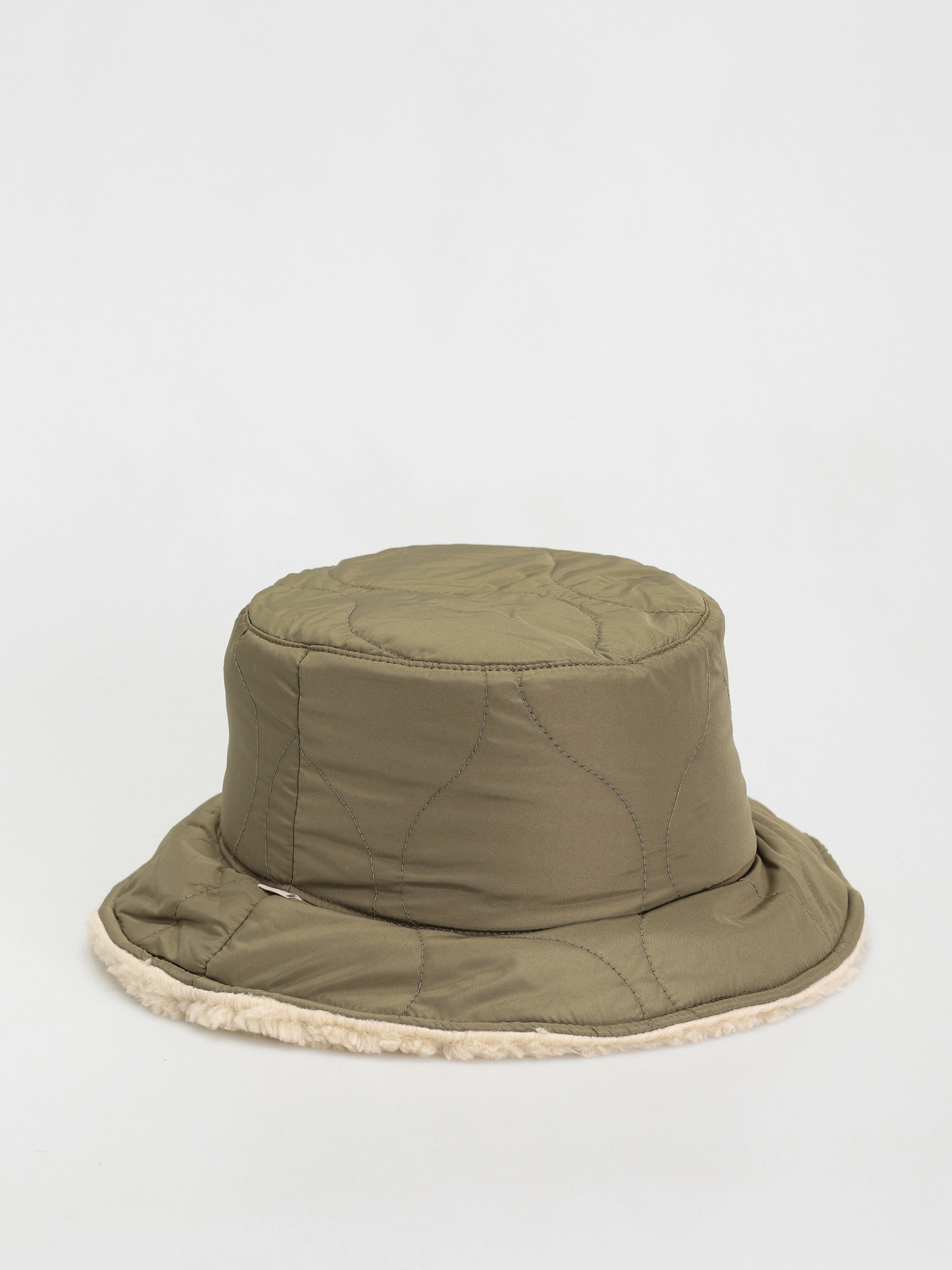 Klobúk Brixton Petra Reversible Bucket Hat Wmn (military olive/dove sherpa)