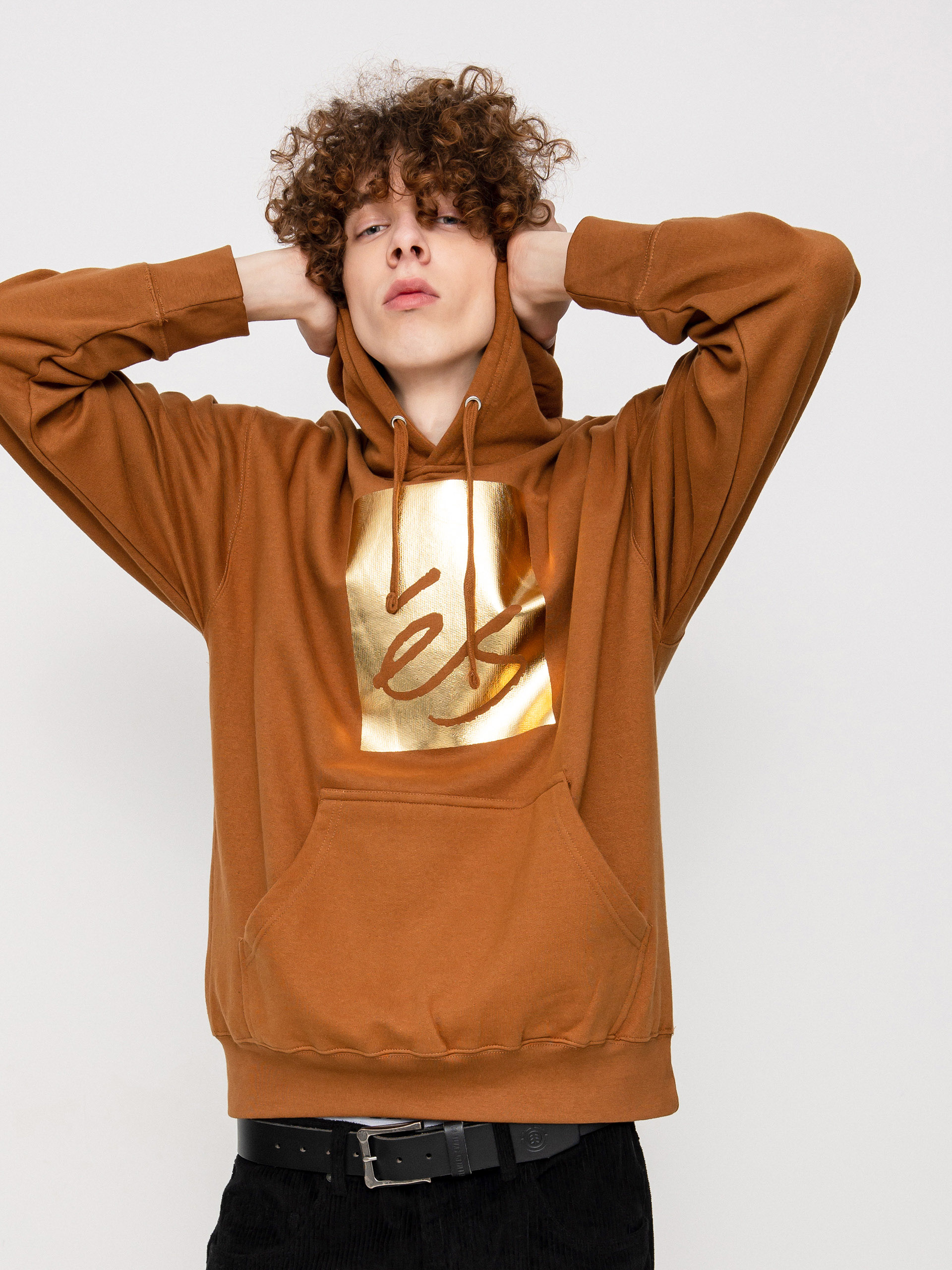 Mikina s kapucňou eS Main Block HD (brown)