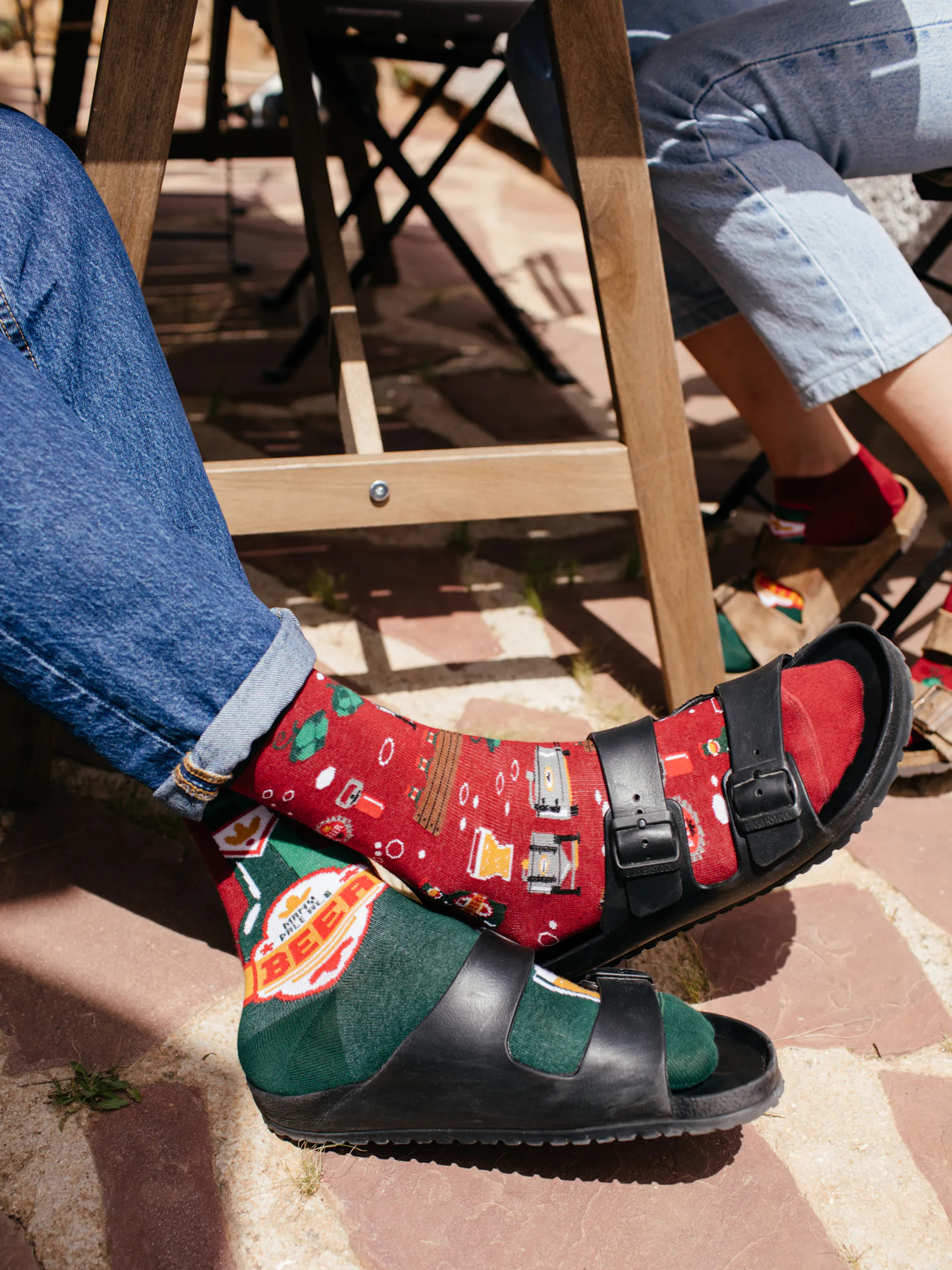 Ponožky Many Mornings Many Pale Ale (burgundy/green)