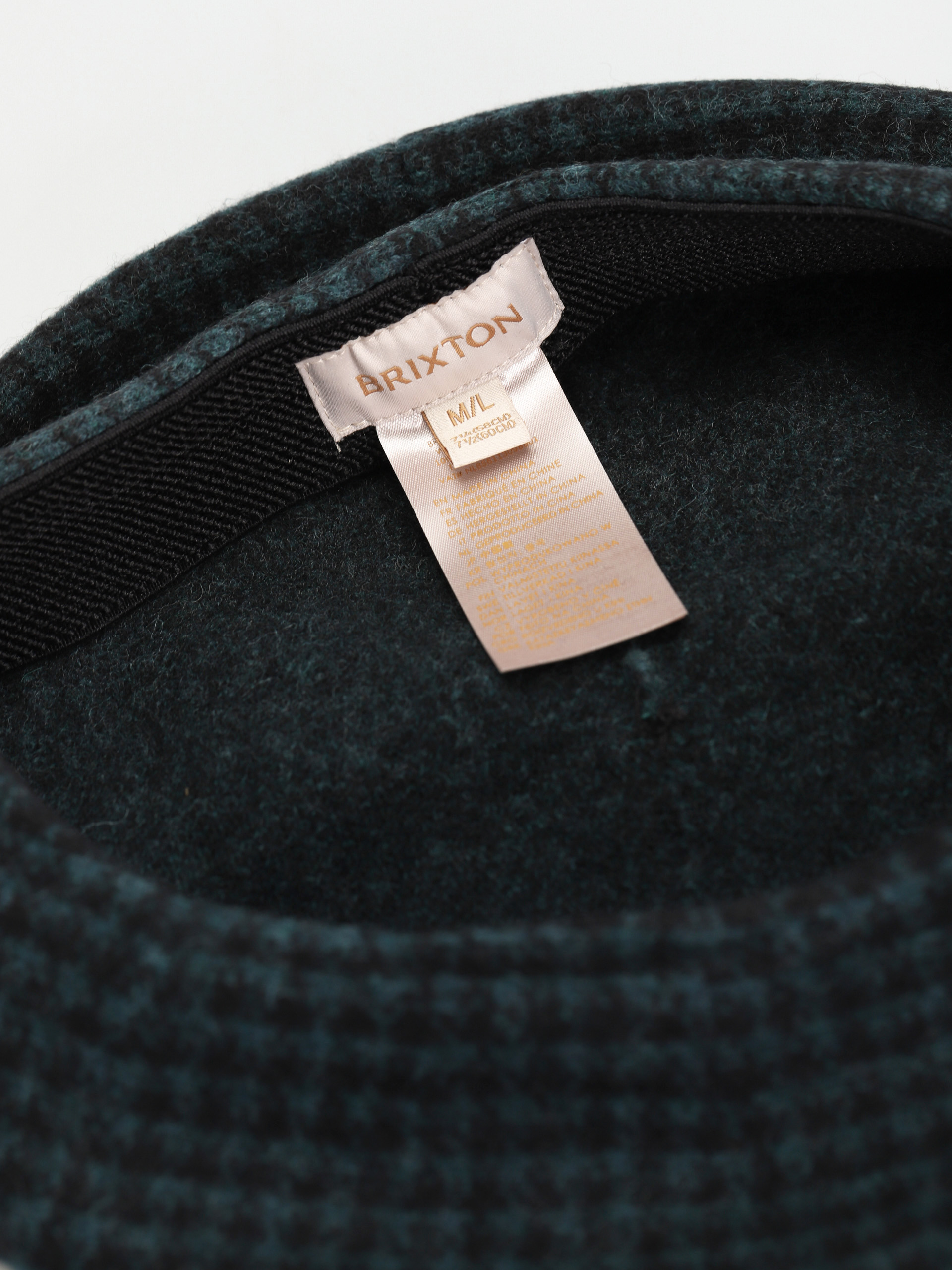 AUDREY II BERET-Emerald Gingham Brixton Beret Audrey II Beret Flat cap Wmn - black, green  main image 2