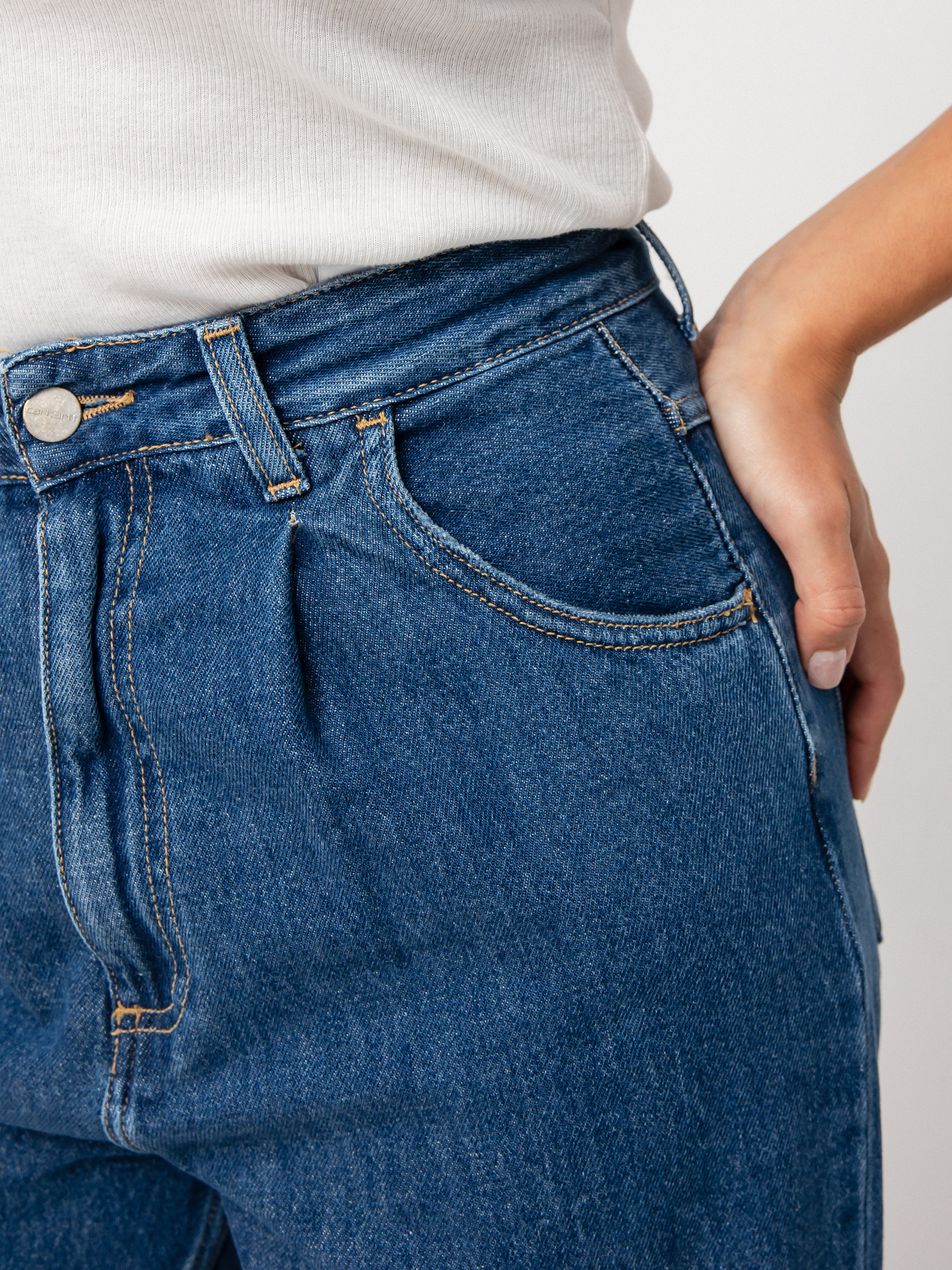 Nohavice Carhartt WIP Stayton Wmn (blue)