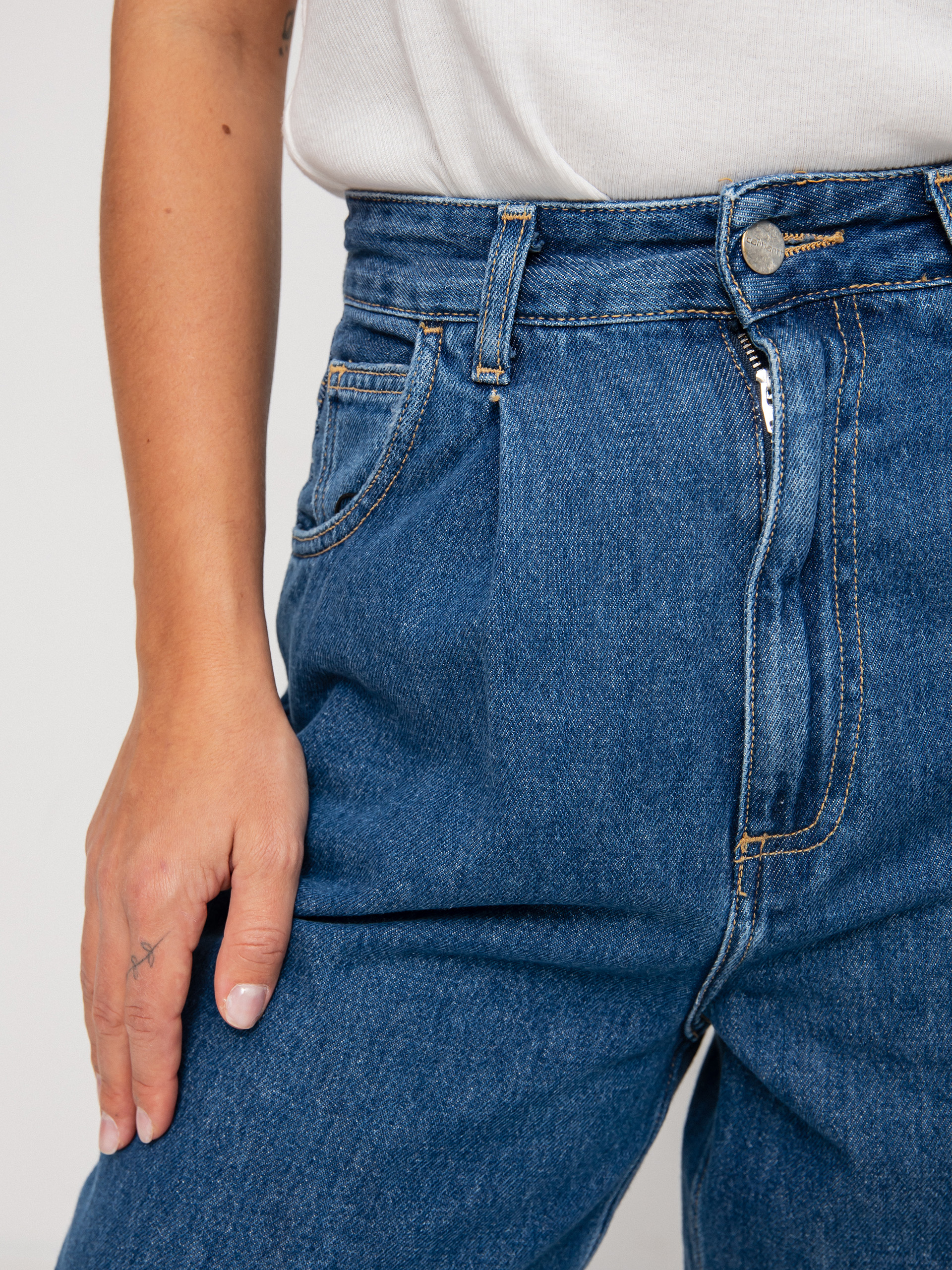 Nohavice Carhartt WIP Stayton Wmn (blue)