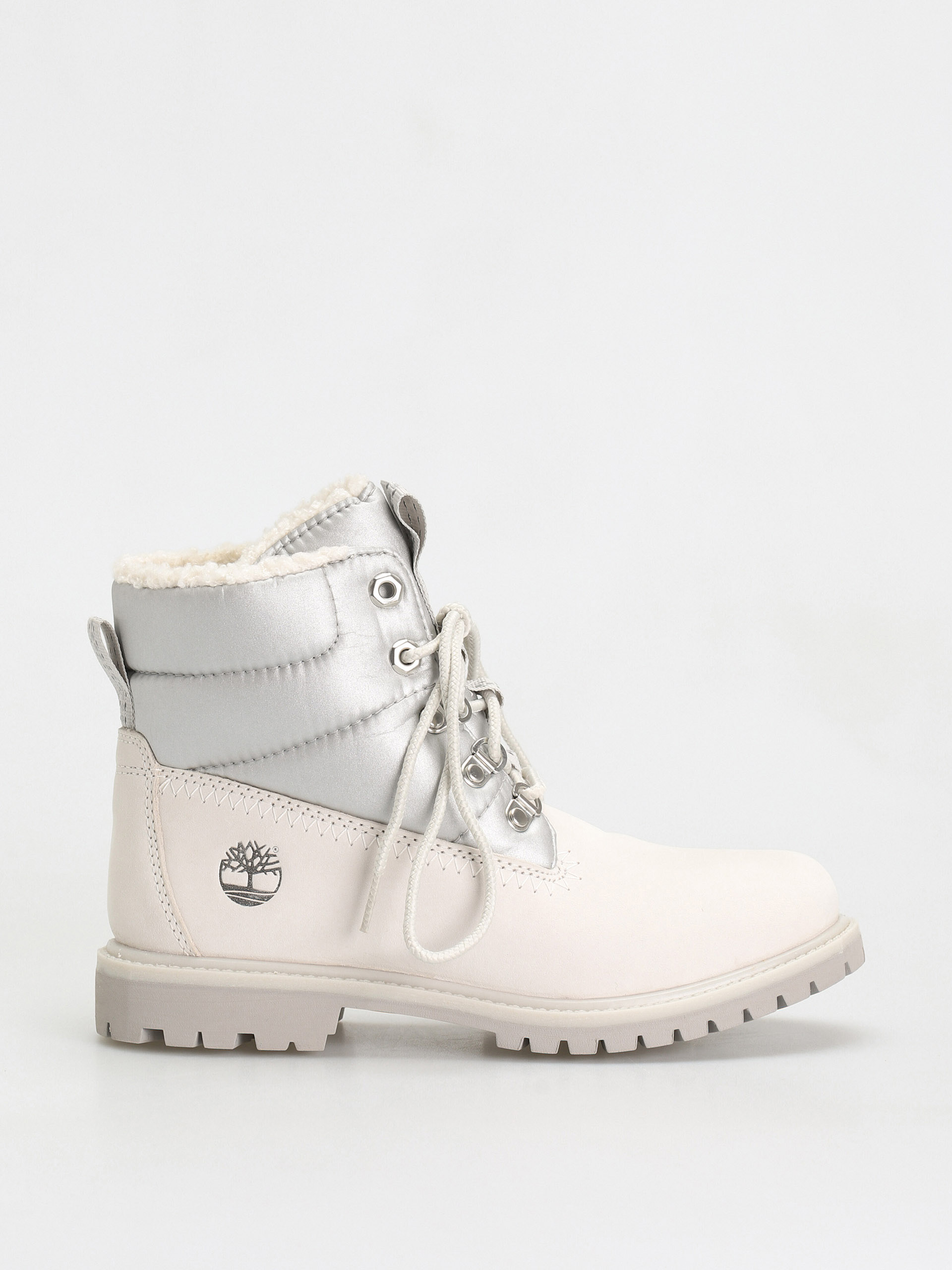 Topánky Timberland 6 Prem Puffer Bt Wp Wmn (white nubuck/silver)