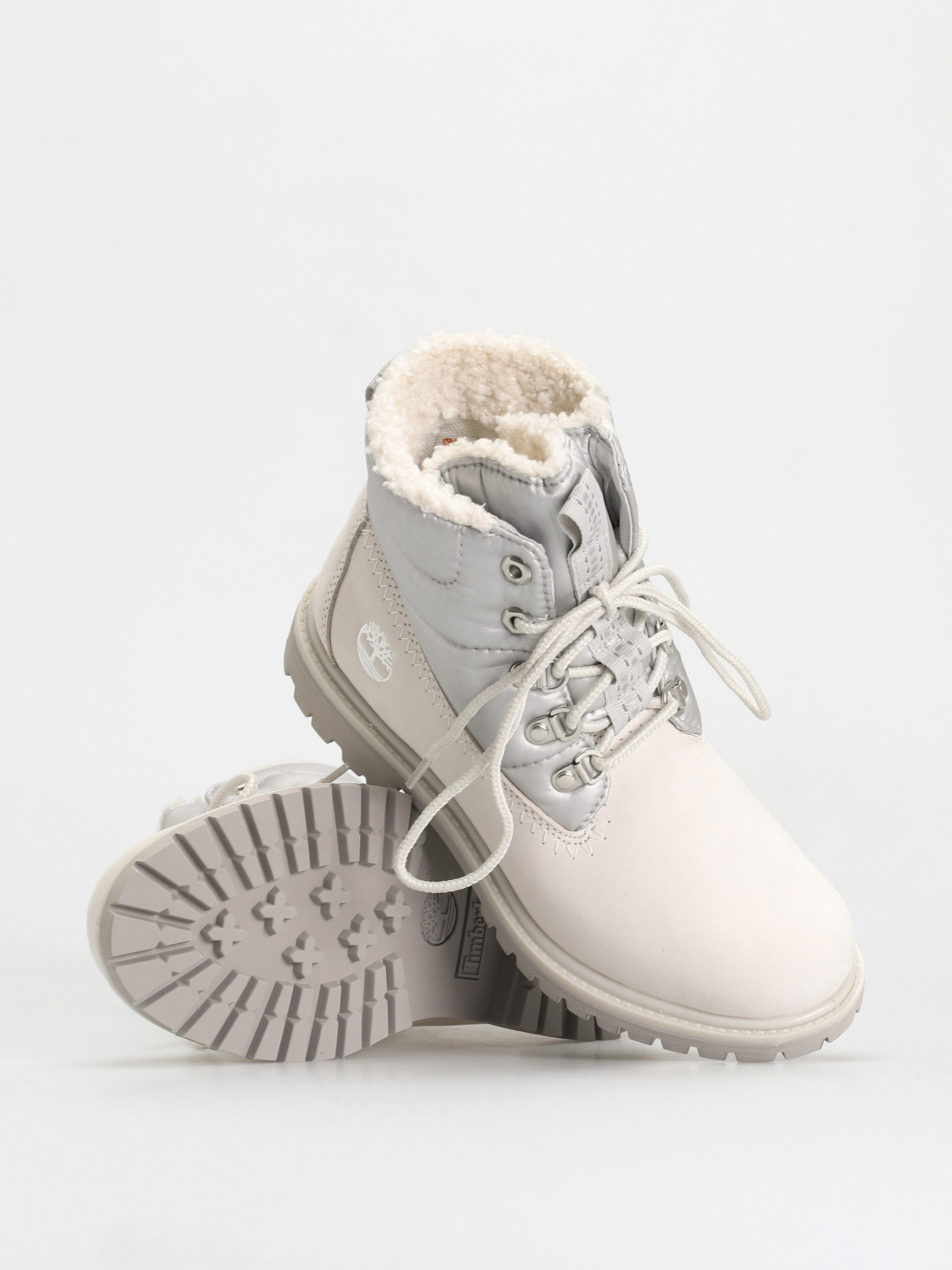 Topánky Timberland 6 Prem Puffer Bt Wp Wmn (white nubuck/silver)