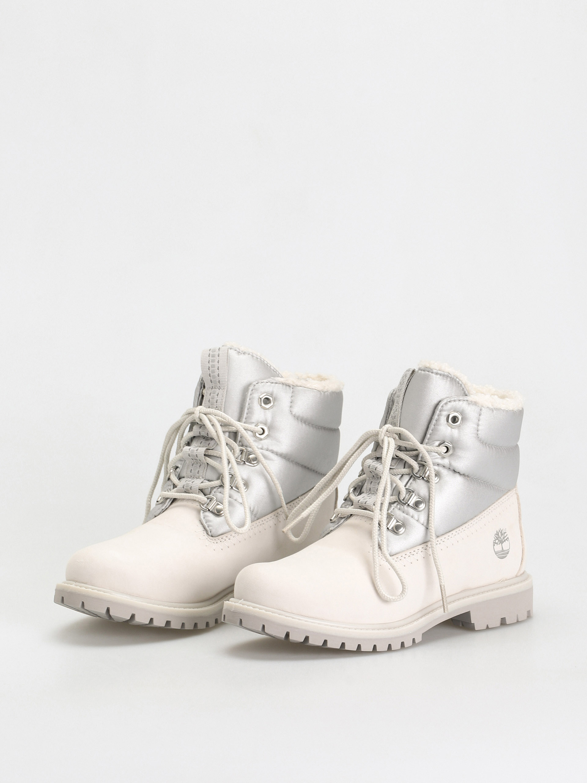 Topánky Timberland 6 Prem Puffer Bt Wp Wmn (white nubuck/silver)