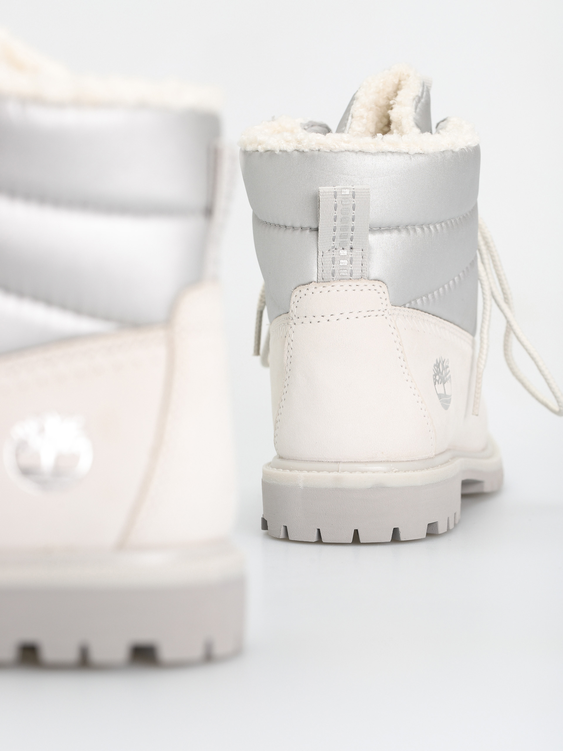 Topánky Timberland 6 Prem Puffer Bt Wp Wmn (white nubuck/silver)