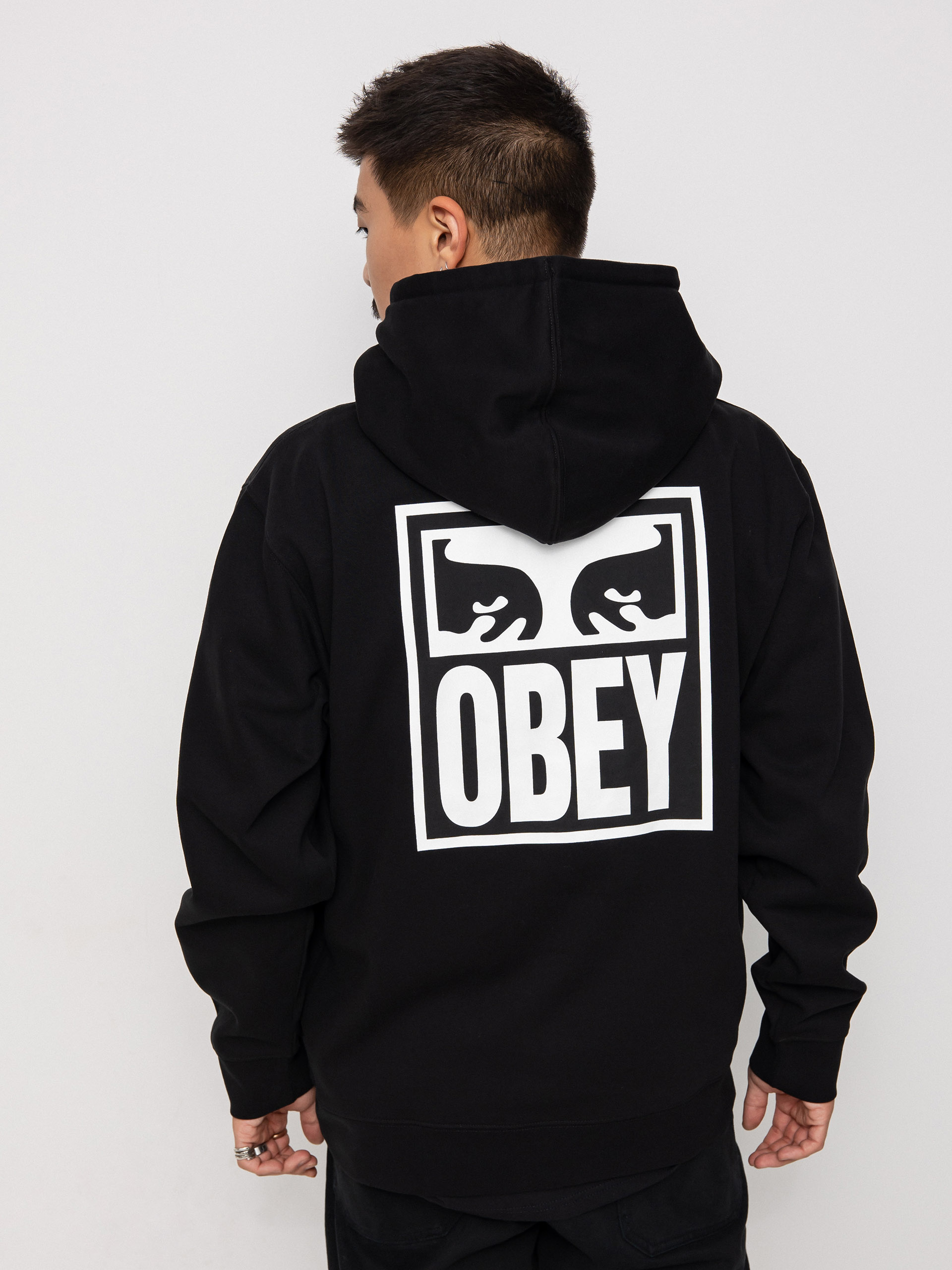 Mikina s kapucňou OBEY Obey Eyes Icon HD (black)