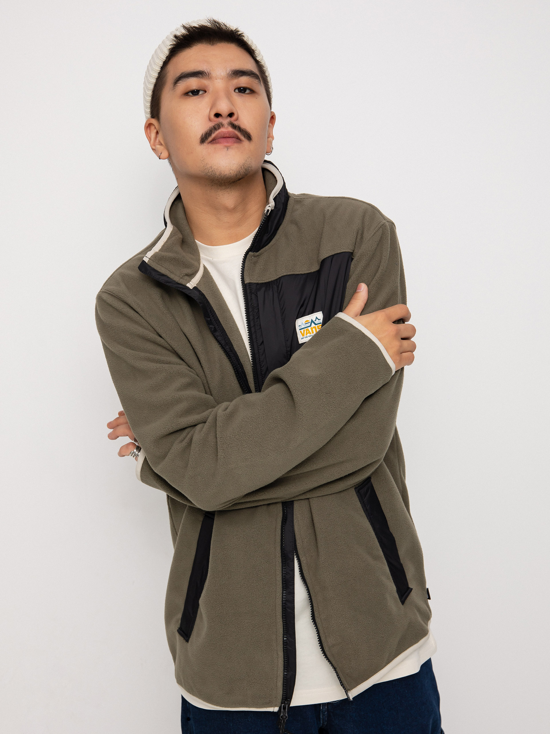 Pánsky Flisová mikina Vans Mt Full Zip (grape leaf/black)