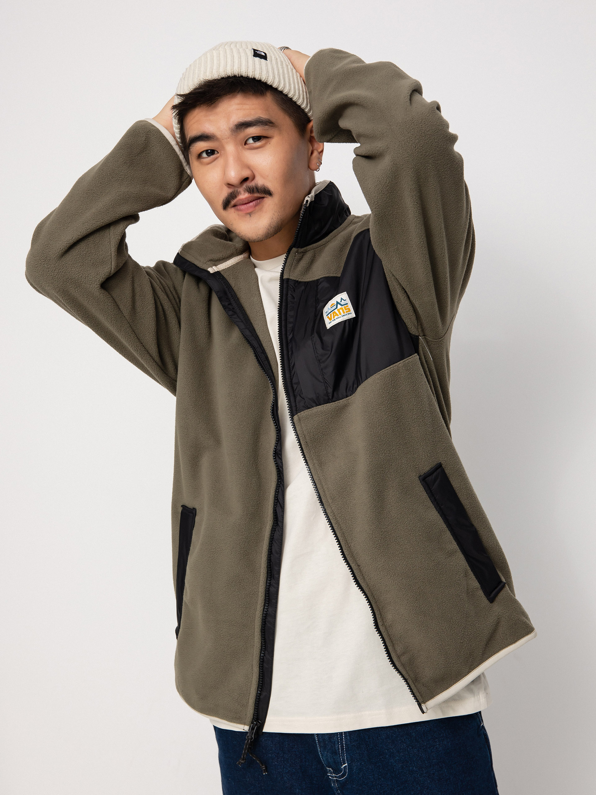 Pánsky Flisová mikina Vans Mt Full Zip (grape leaf/black)