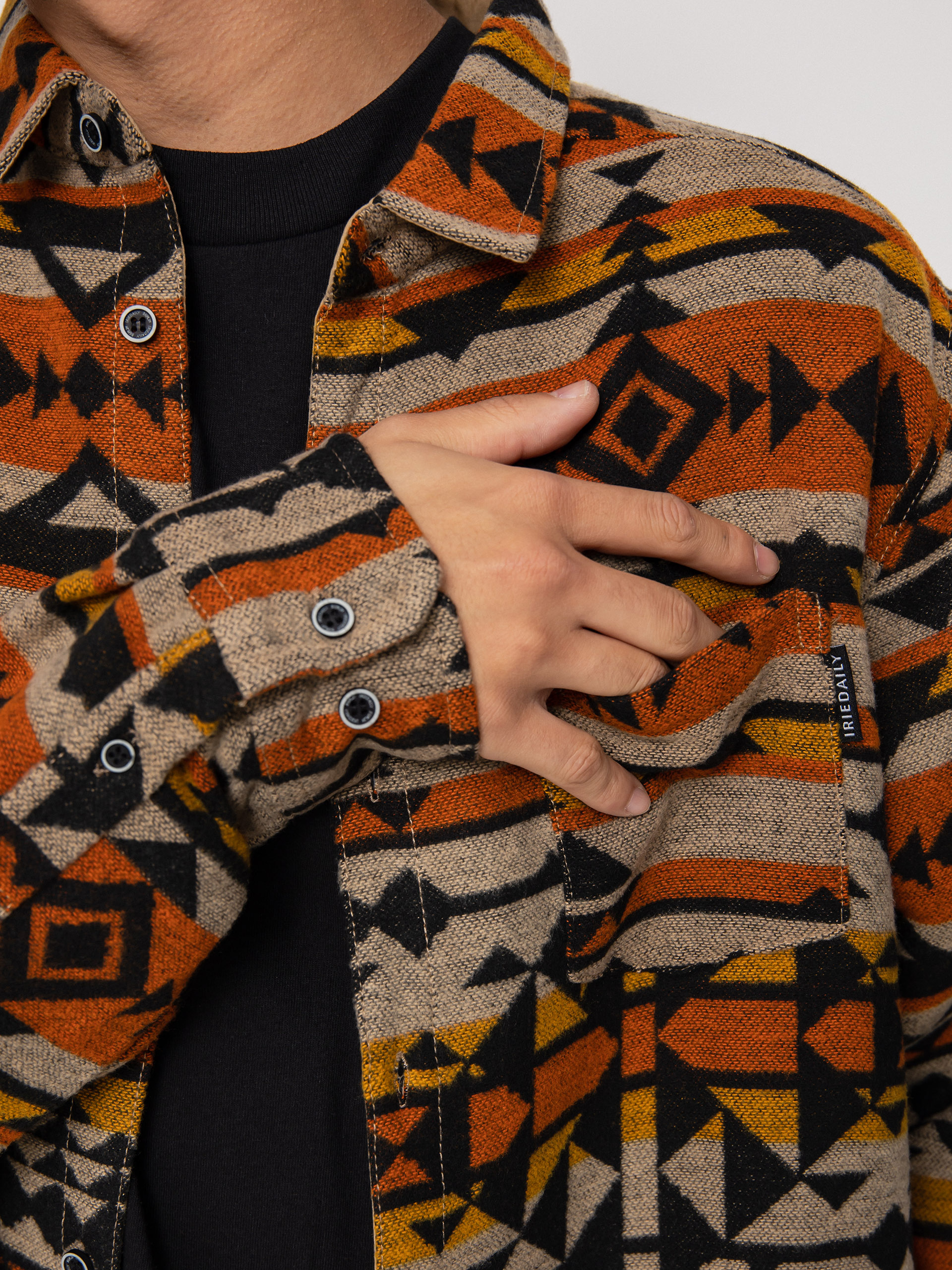 Košeľa Iriedaily Santania (khaki)