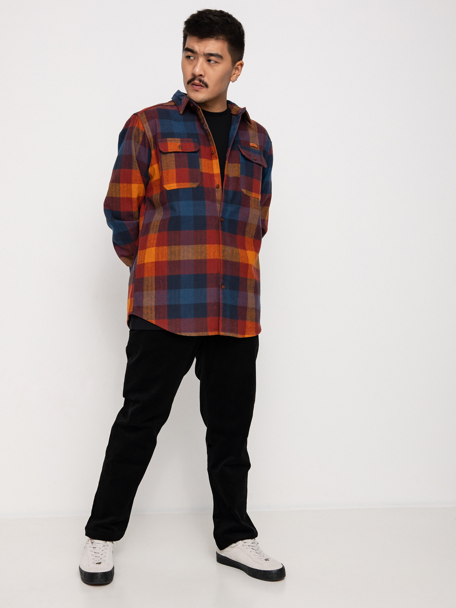 Košeľa Iriedaily Lumber Fella (dark rum)