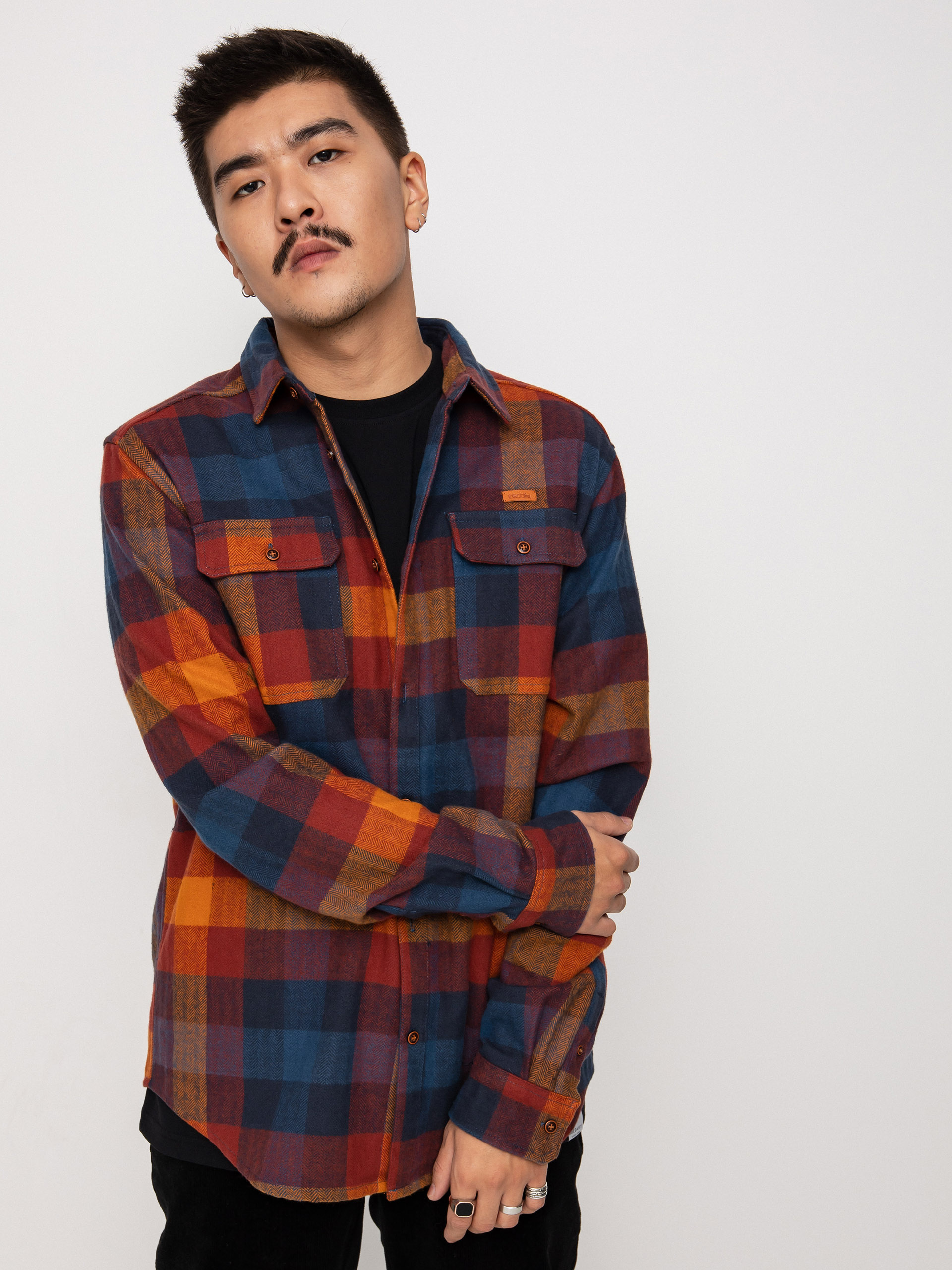 Košeľa Iriedaily Lumber Fella (dark rum)