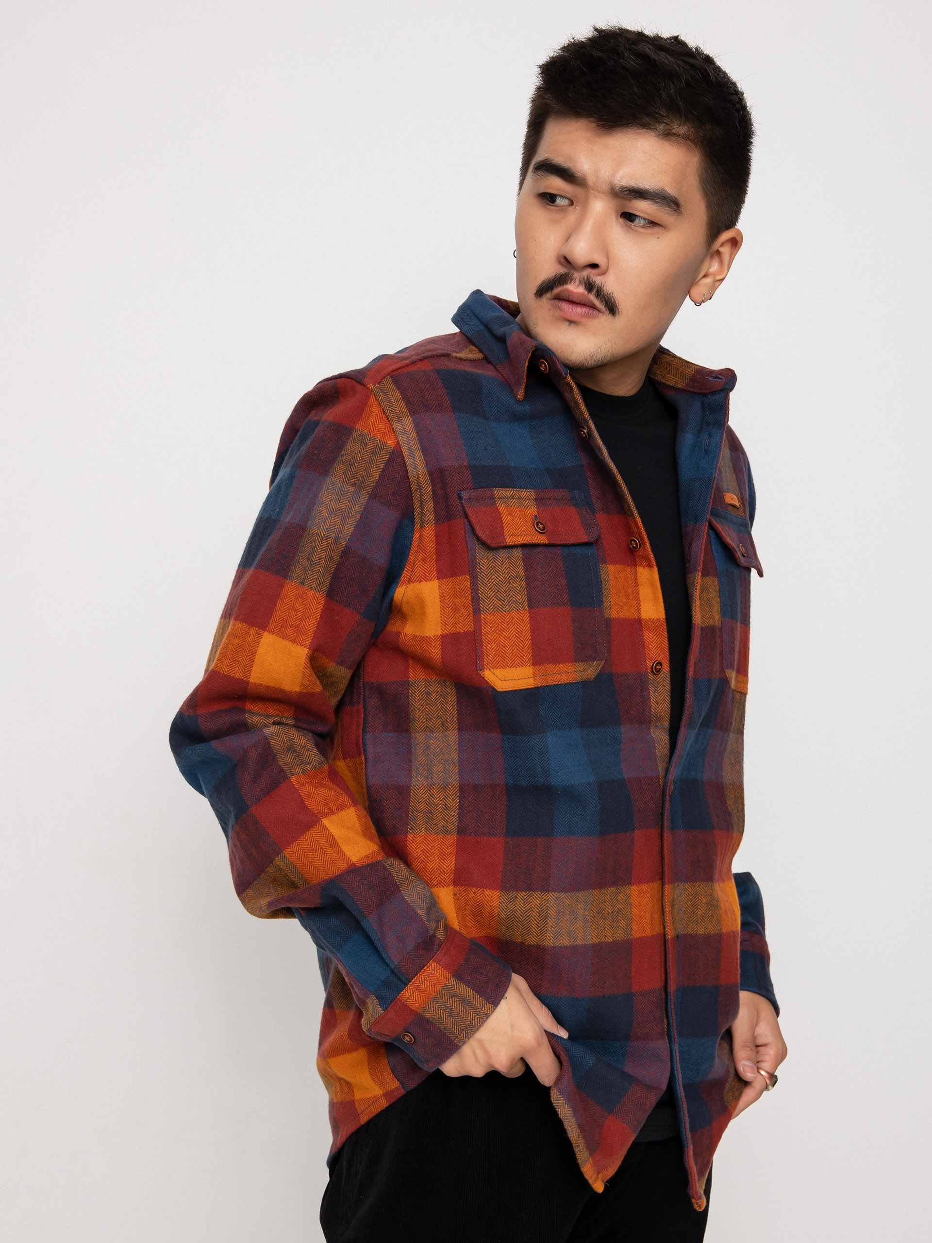 Košeľa Iriedaily Lumber Fella (dark rum)