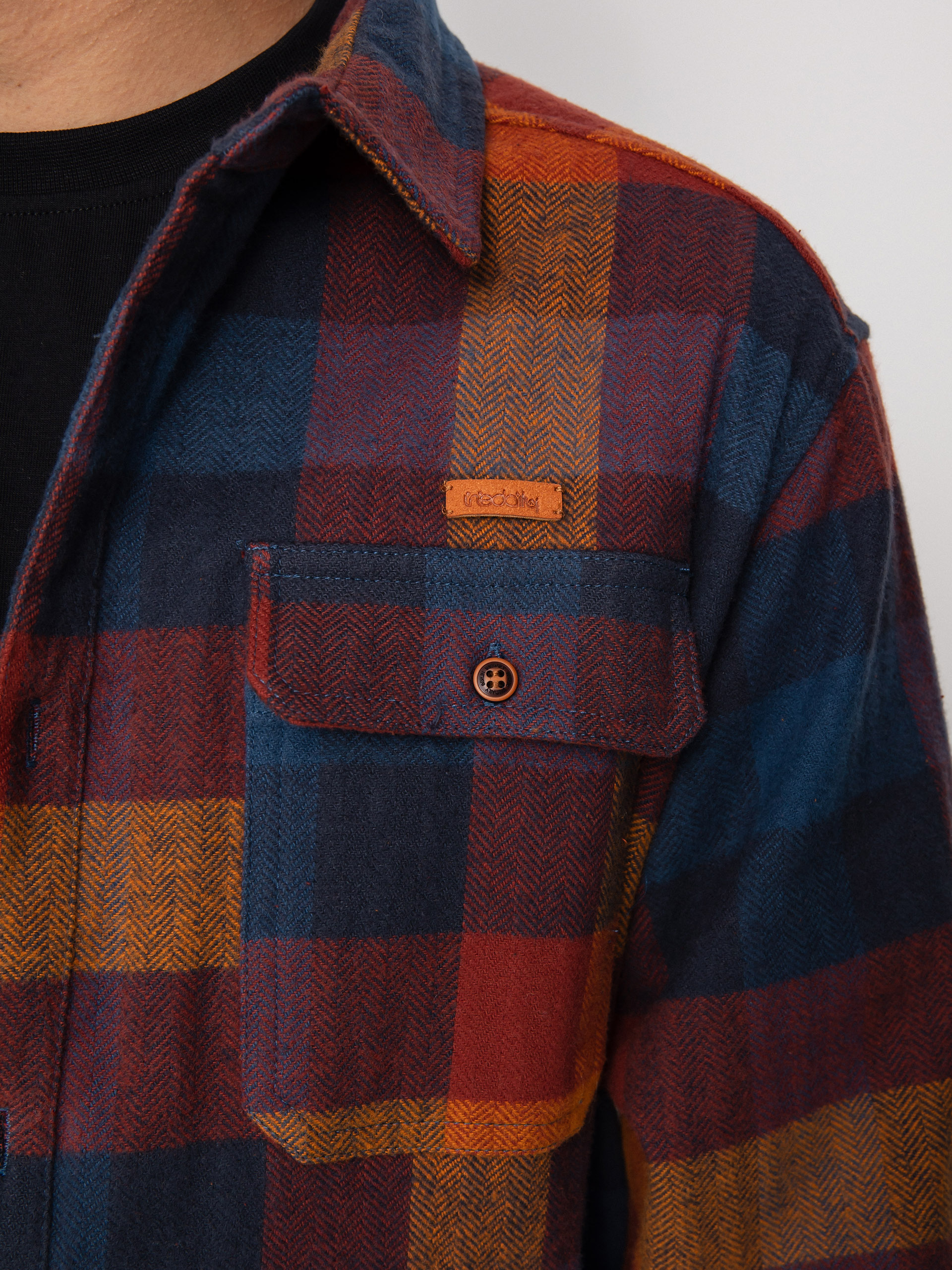 Košeľa Iriedaily Lumber Fella (dark rum)