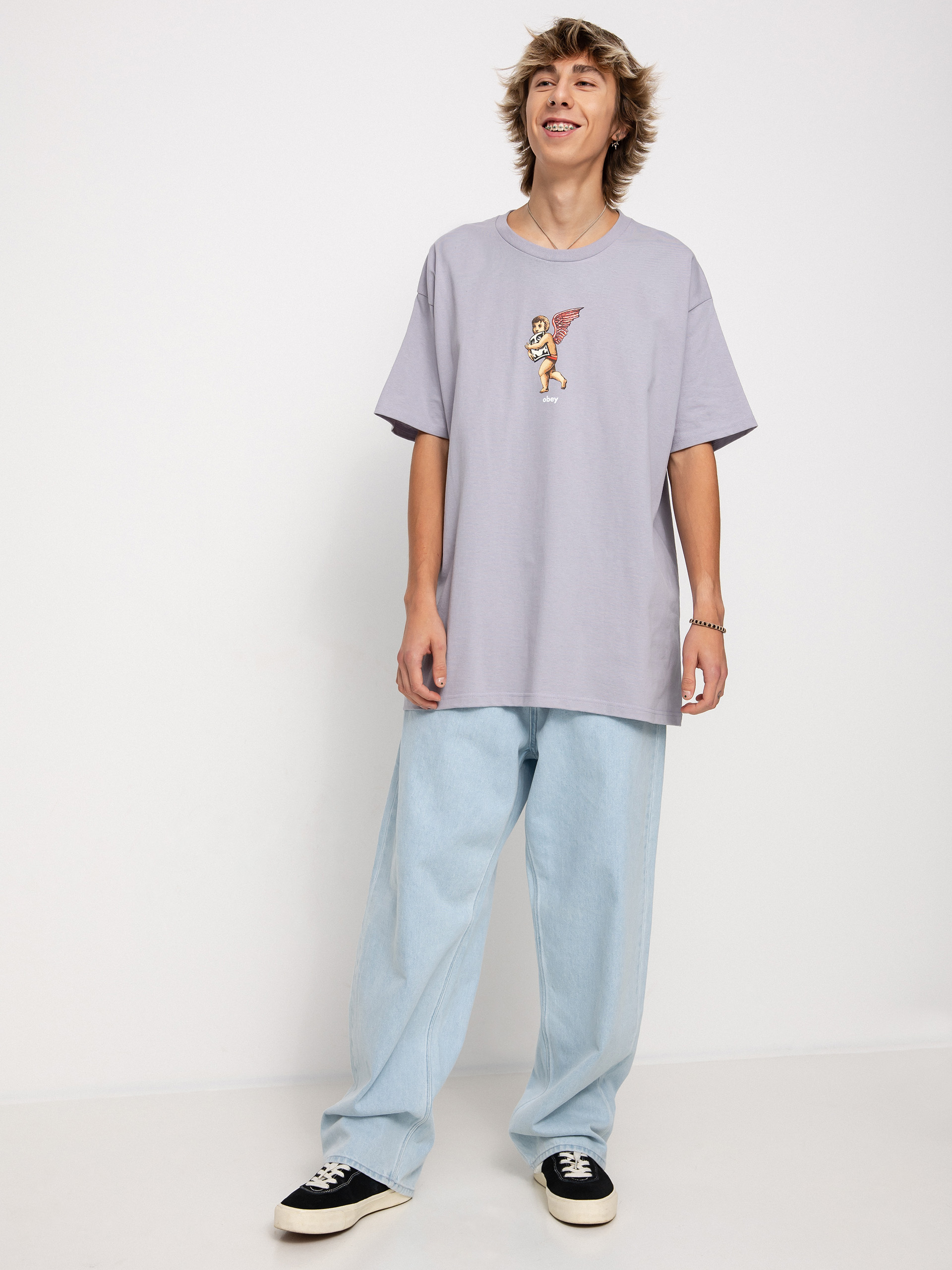 Tričko OBEY Angel Wings (lilac chalk)