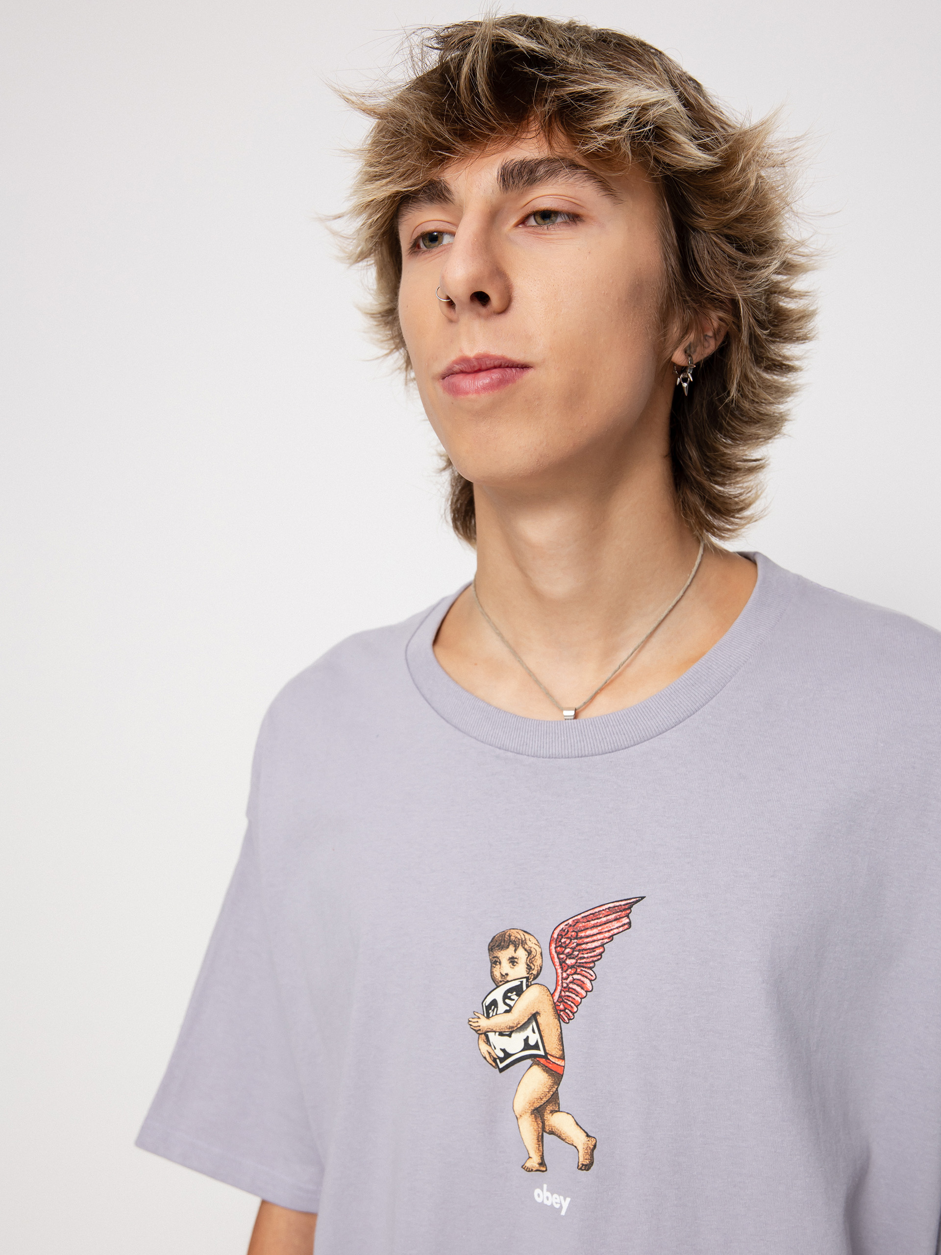 Tričko OBEY Angel Wings (lilac chalk)