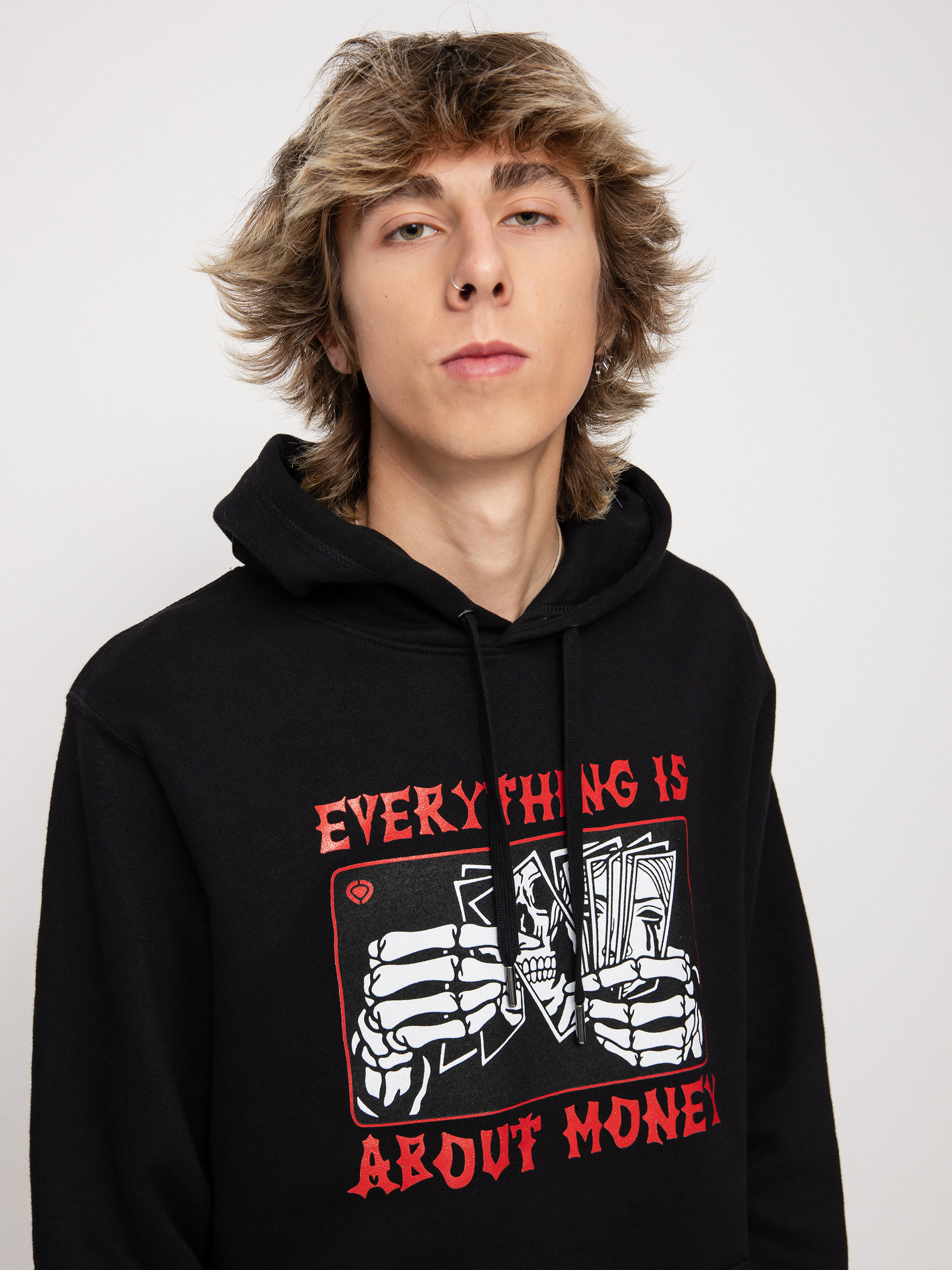 Mikina s kapucňou Circa Money HD (black)