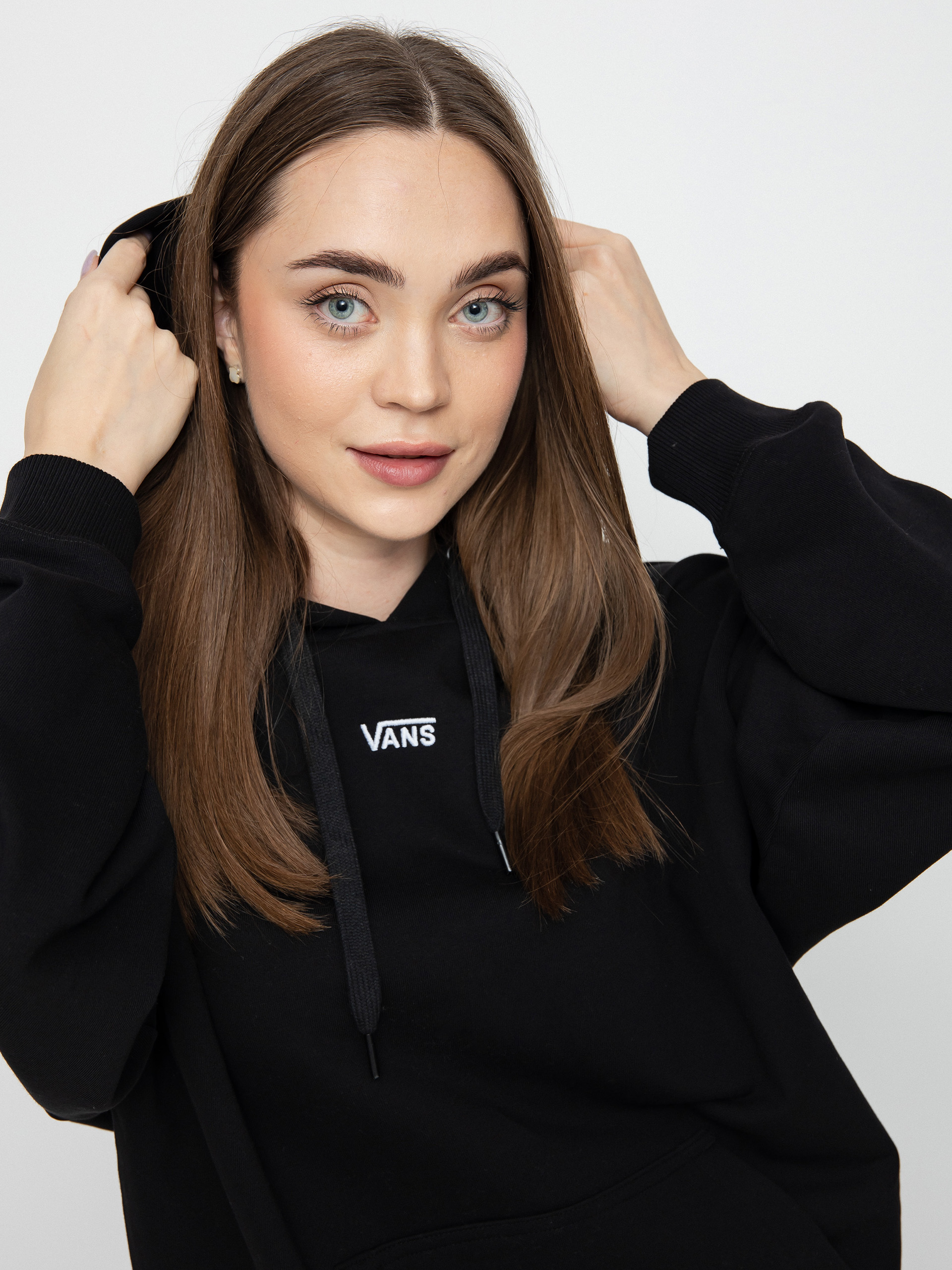 Mikina s kapucňou Vans Flying V Uniw Ft Ls HD Wmn (flying v black)