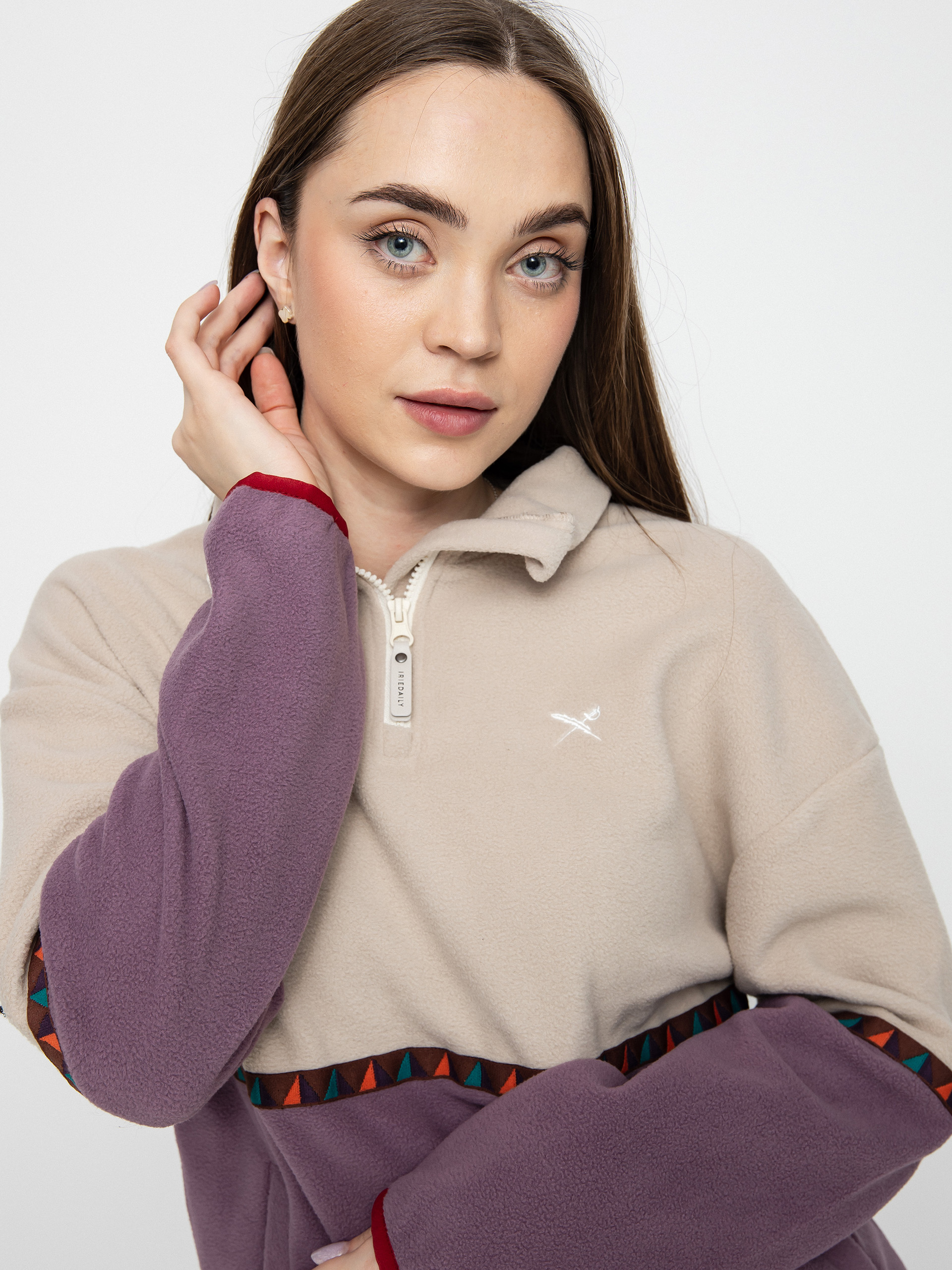 Dámsky Flisová mikina Iriedaily Holina Fleece Troyer (beige)