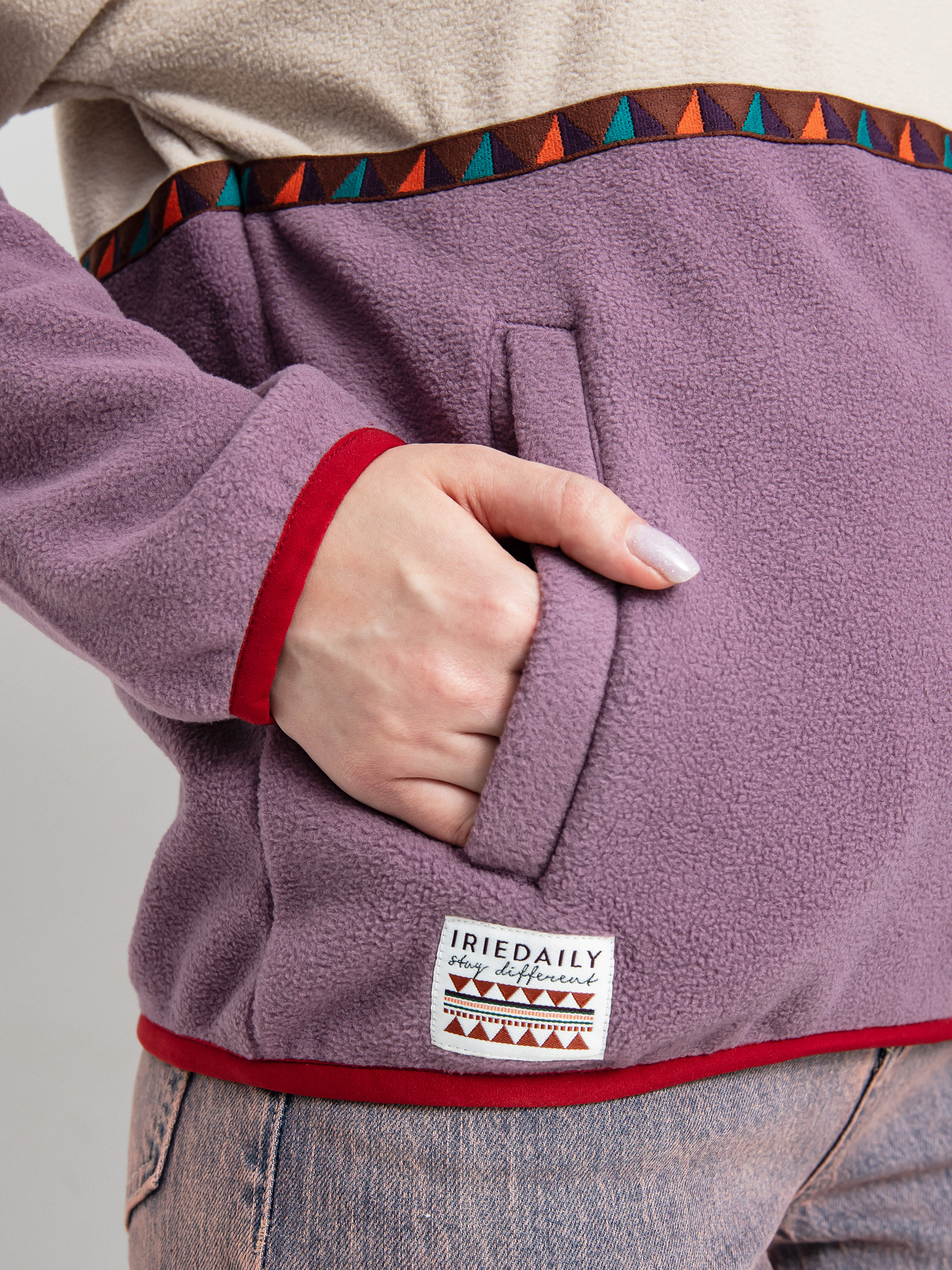 Dámsky Flisová mikina Iriedaily Holina Fleece Troyer (beige)