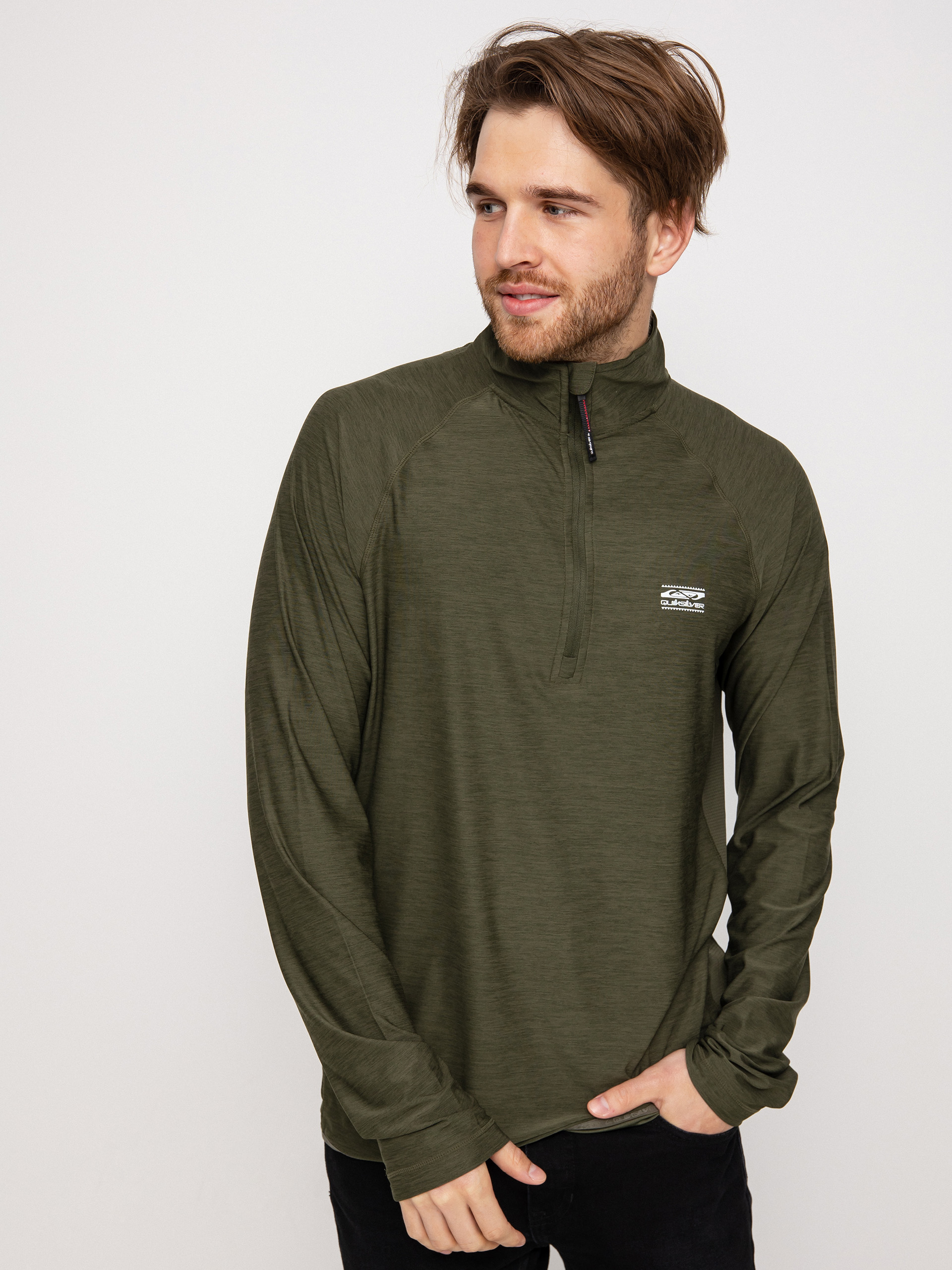 Pánsky Flisová mikina Quiksilver Coast Runner (grape leaf heather)