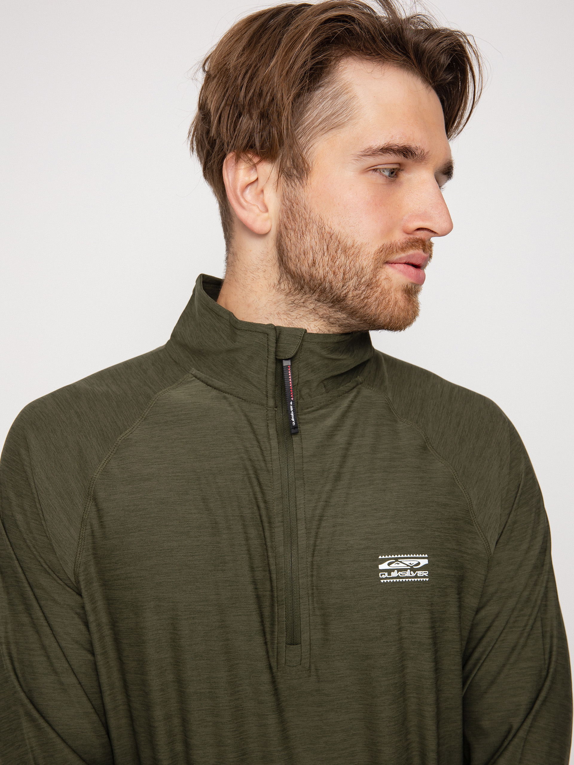 Pánsky Flisová mikina Quiksilver Coast Runner (grape leaf heather)