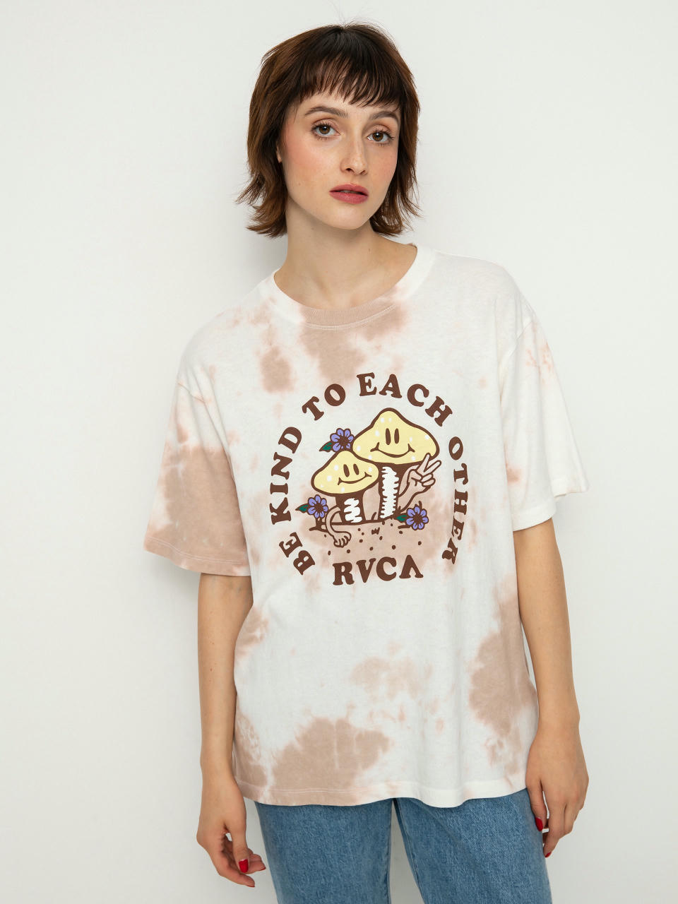 Tričko RVCA Be Kind Wmn (dusty rose)