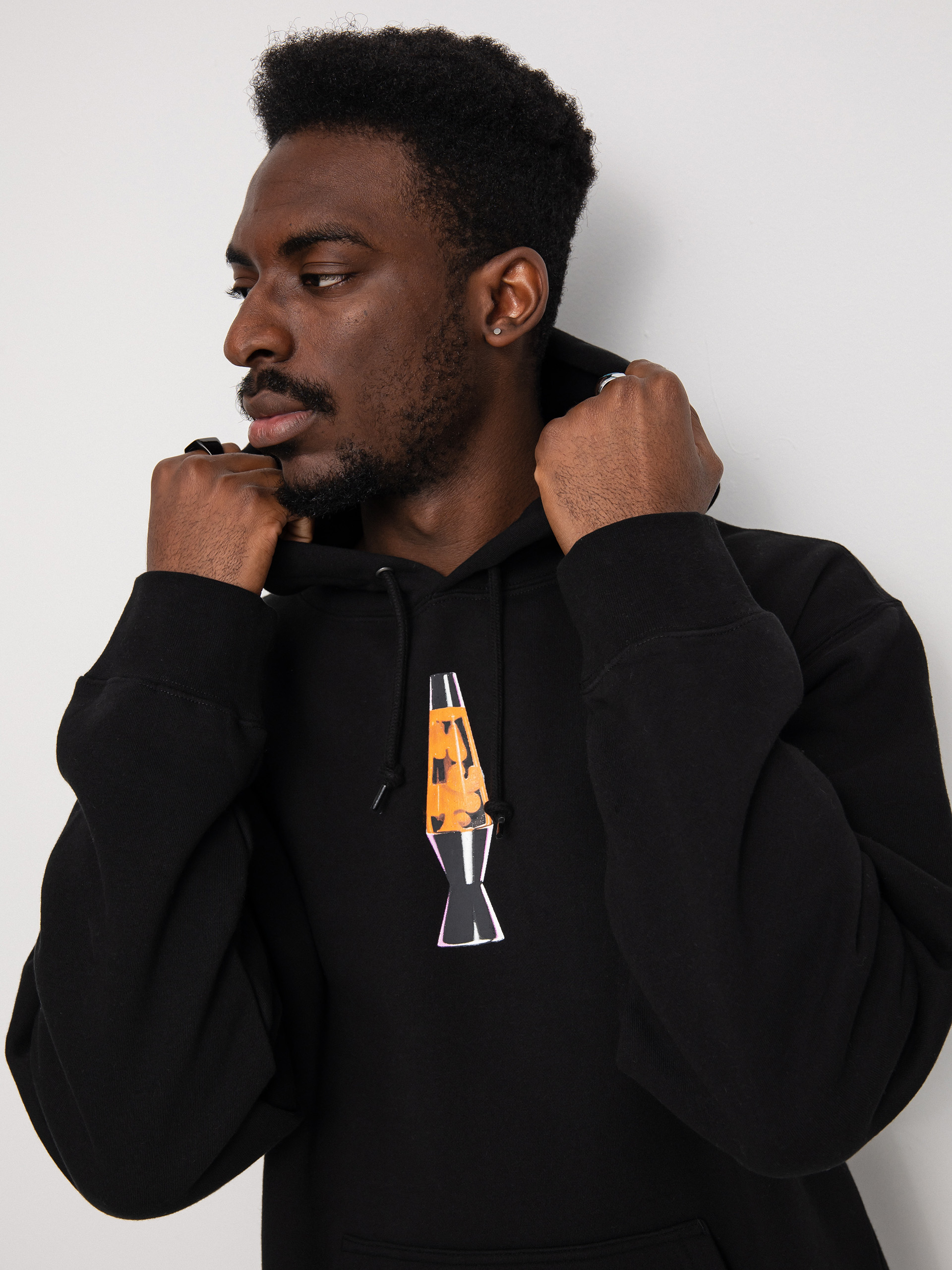 Mikina s kapucňou HUF Basement Beanbag HD (black)