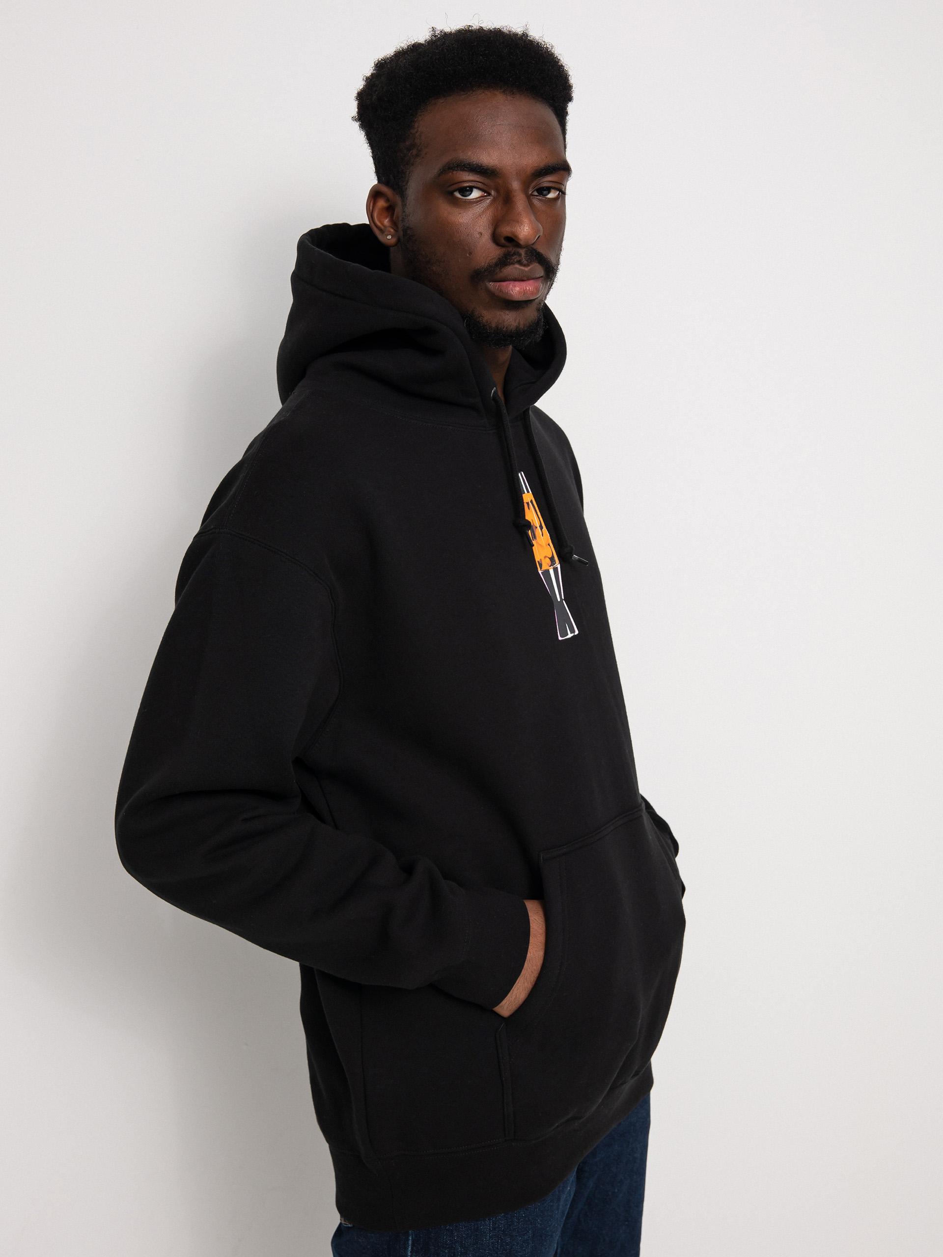 Mikina s kapucňou HUF Basement Beanbag HD (black)