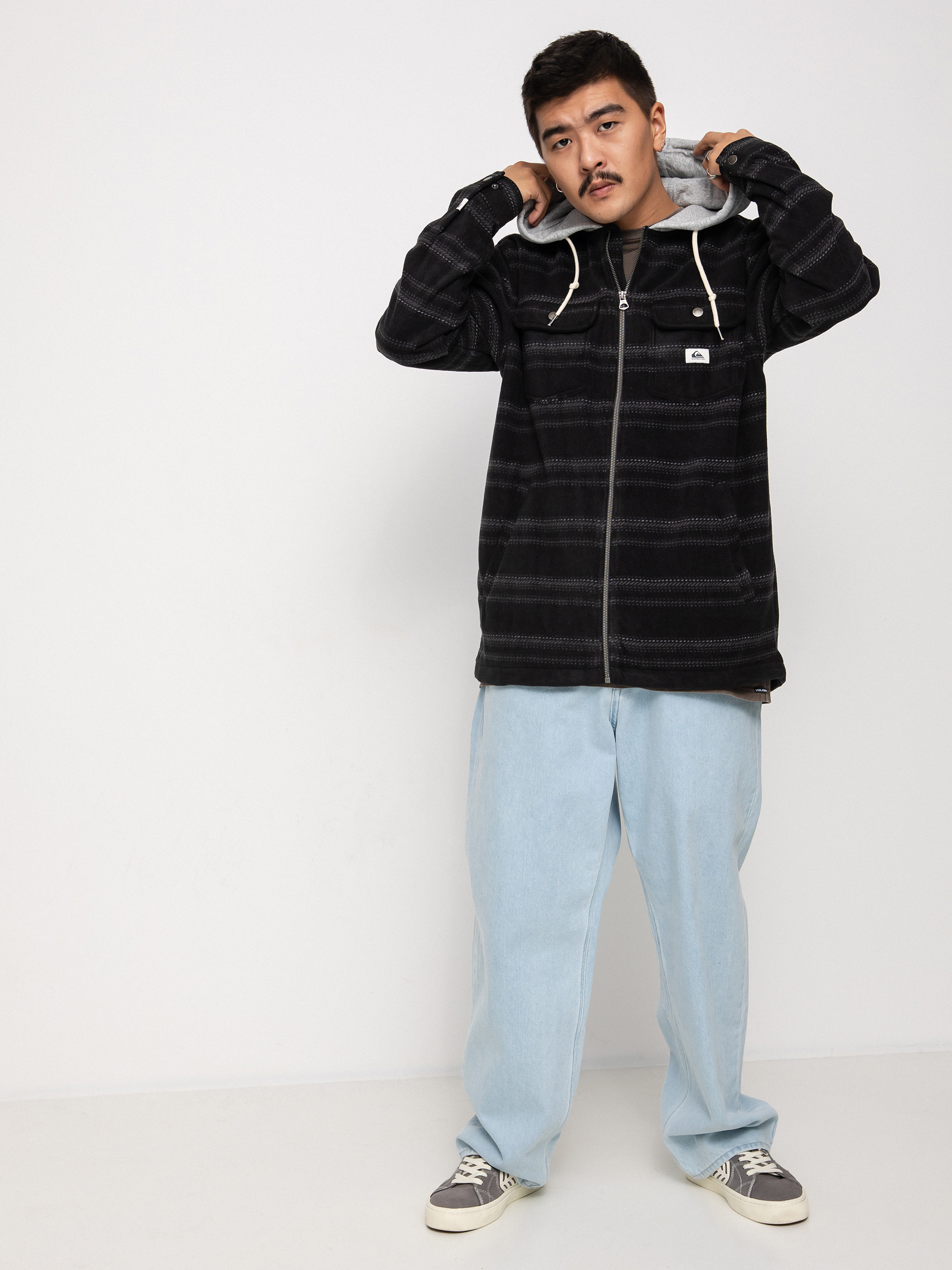 Bunda Quiksilver Super Swell (black super stripe)