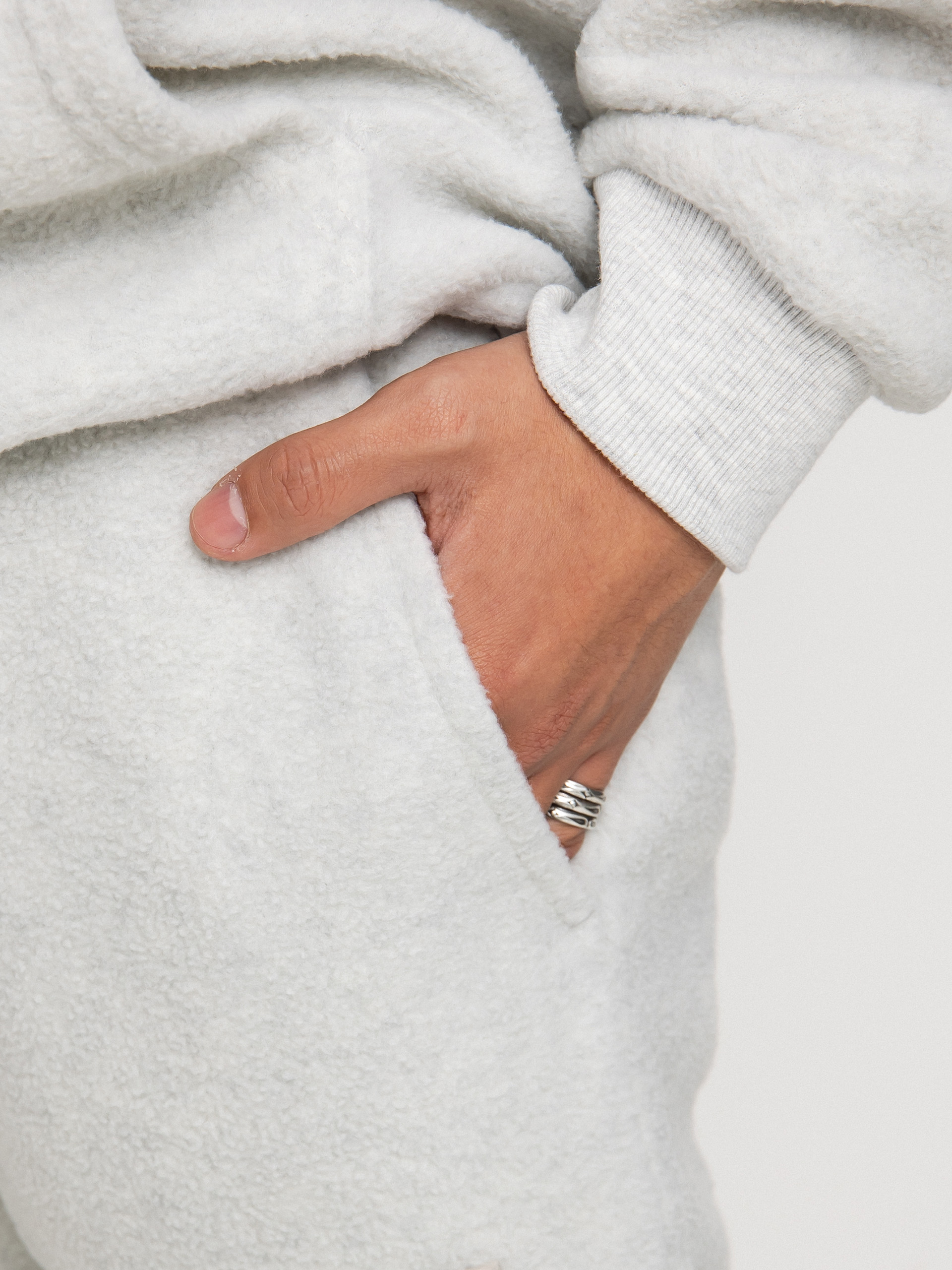 Nohavice Brixton Blanket Fleece Jogger (beige heather)