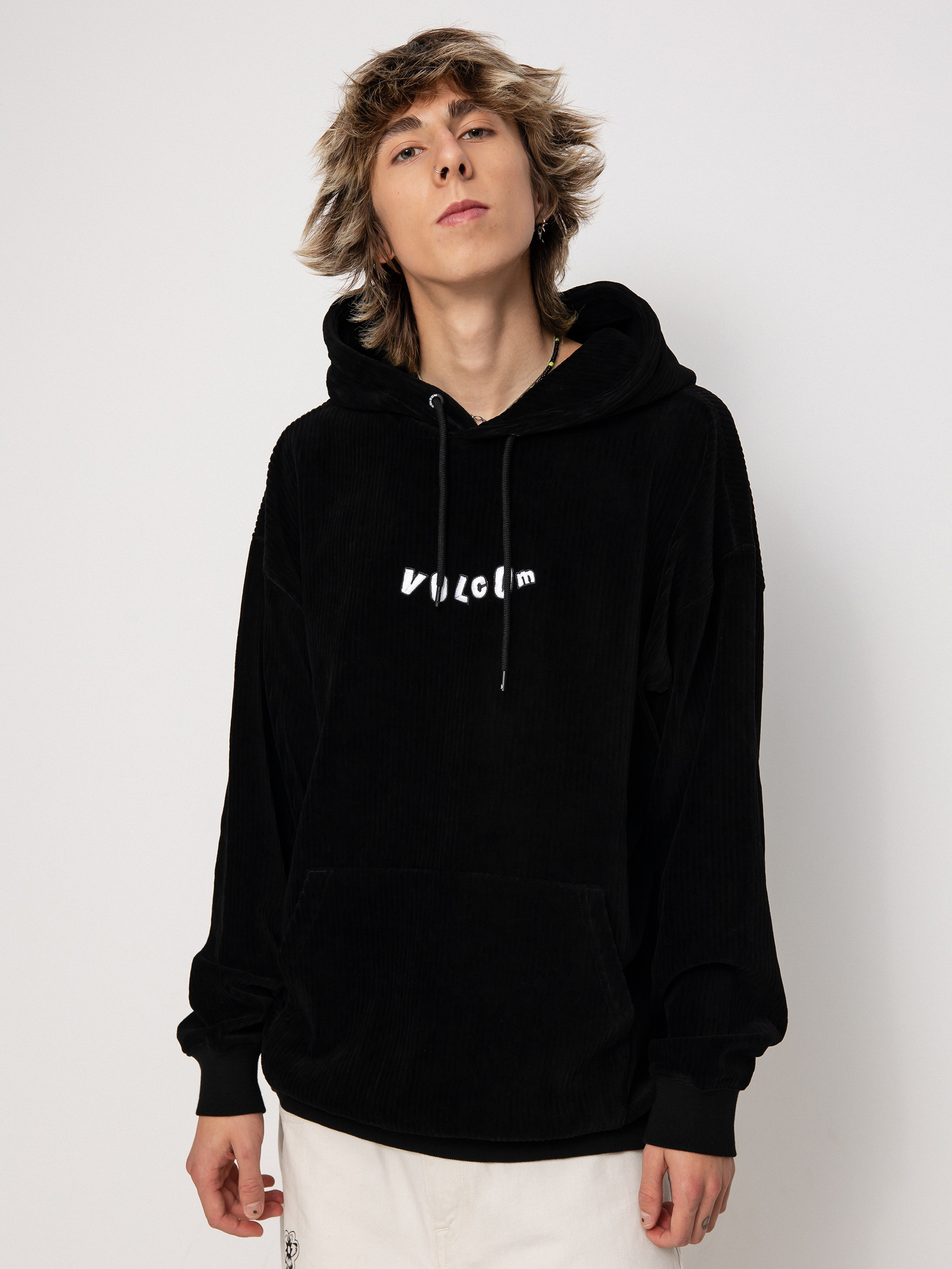 Mikina s kapucňou Volcom New Eden HD (black)