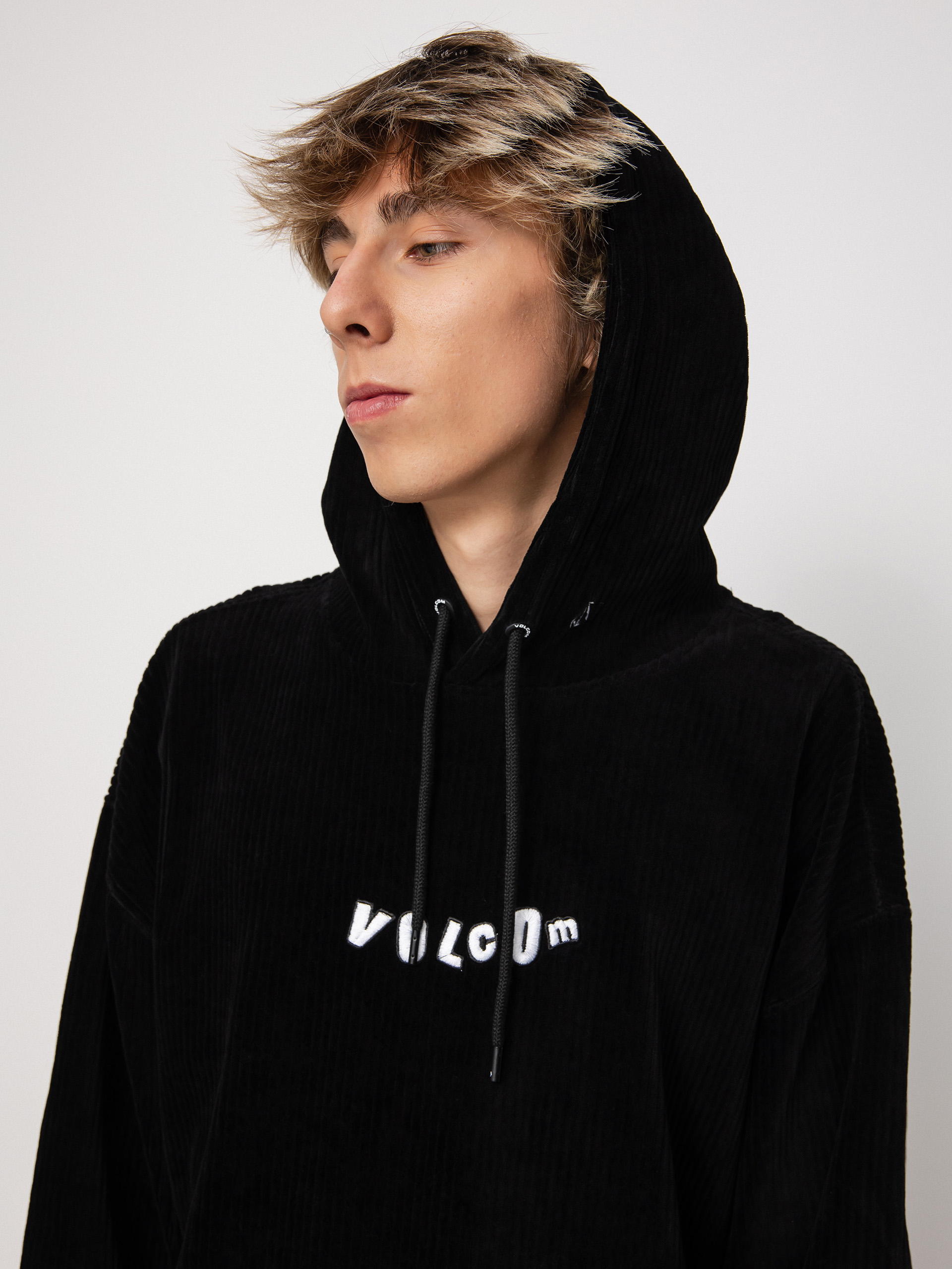 Mikina s kapucňou Volcom New Eden HD (black)
