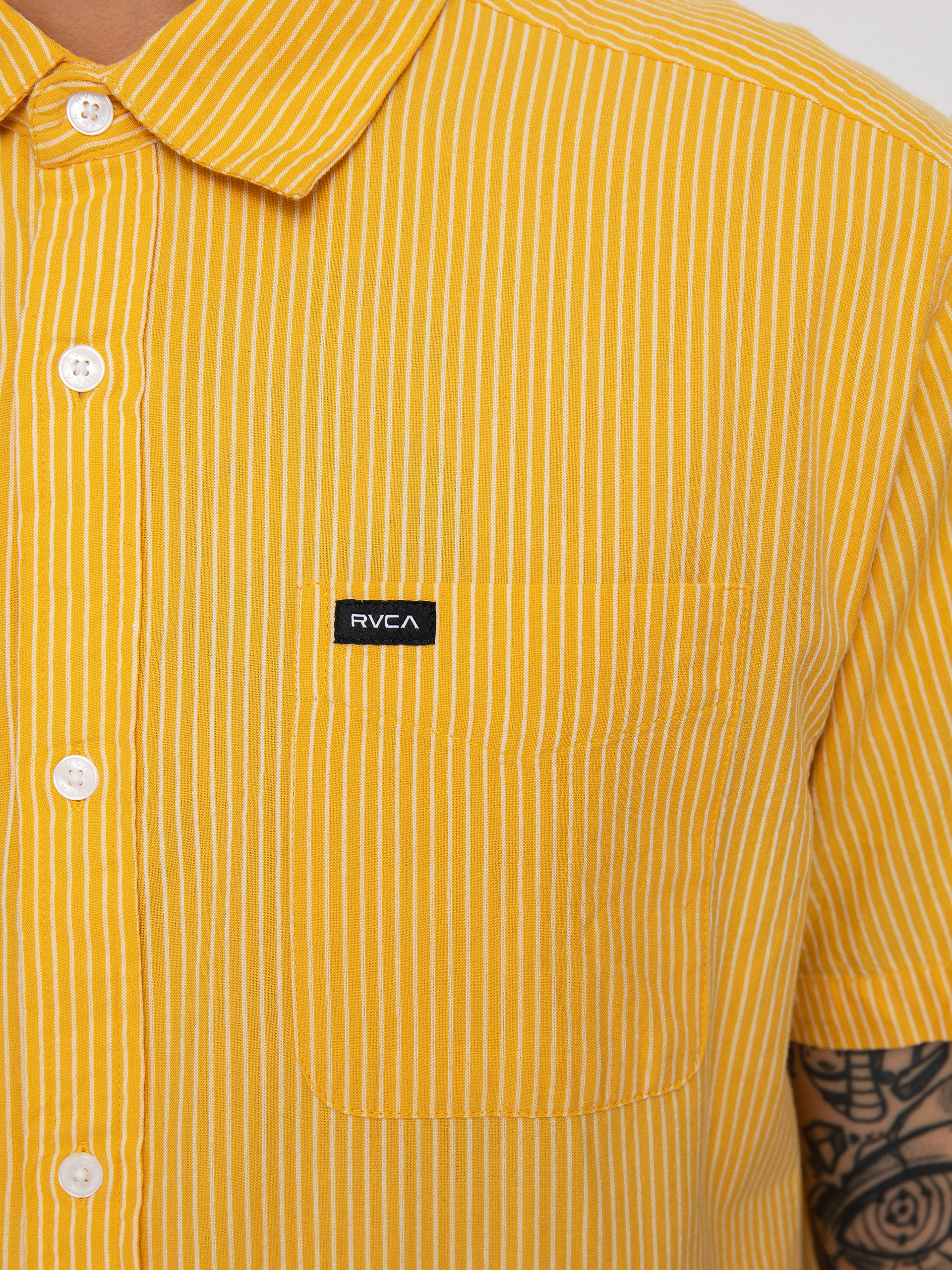 Košeľa RVCA Endless Seersucker (vintage gold)