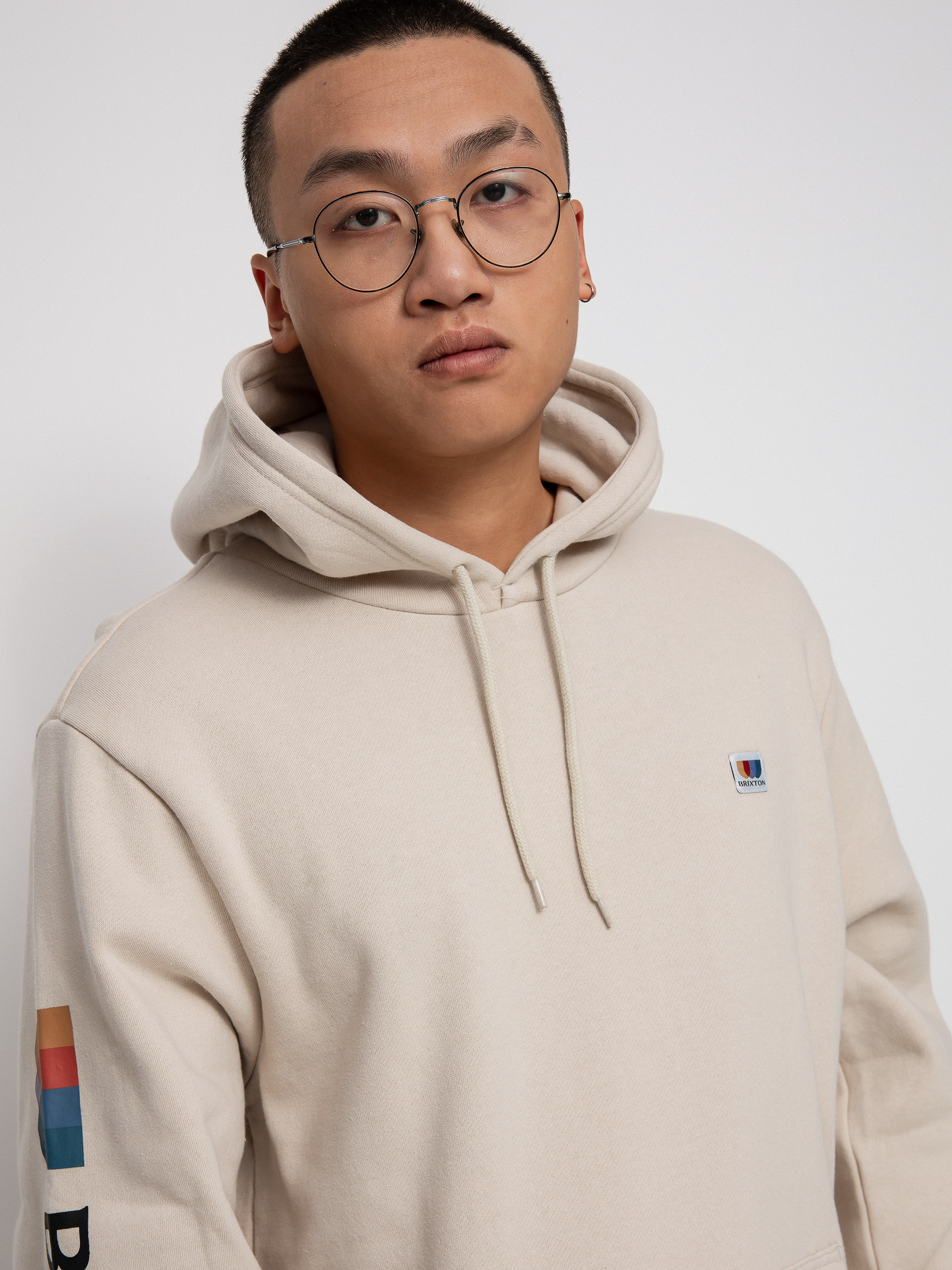 Mikina s kapucňou Brixton Alton HD (beige)