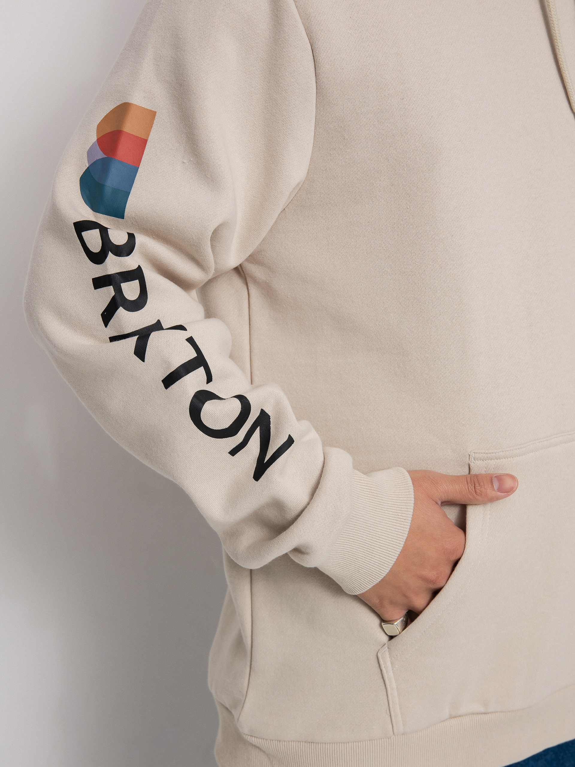 Mikina s kapucňou Brixton Alton HD (beige)