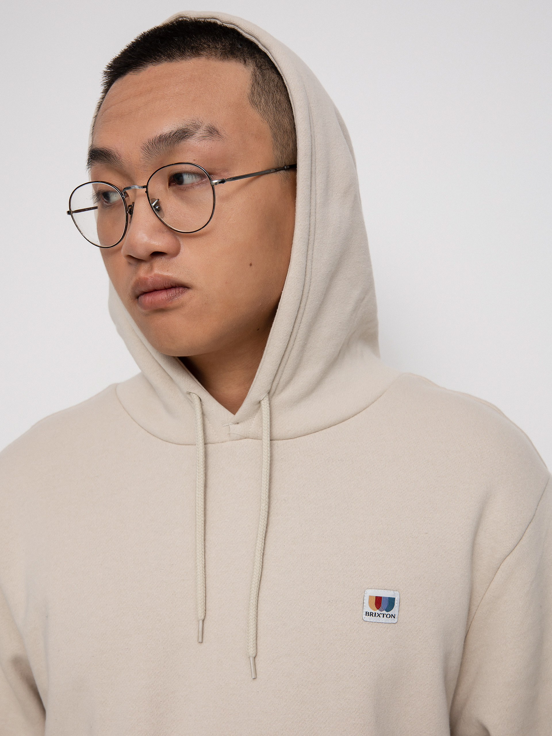 Mikina s kapucňou Brixton Alton HD (beige)