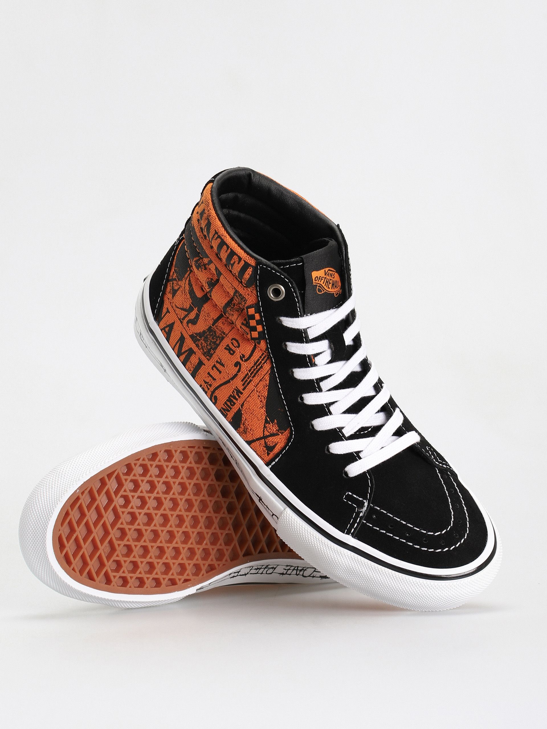 Topánky Vans X One Piece Skate Sk8 Hi (wanted nami orange)