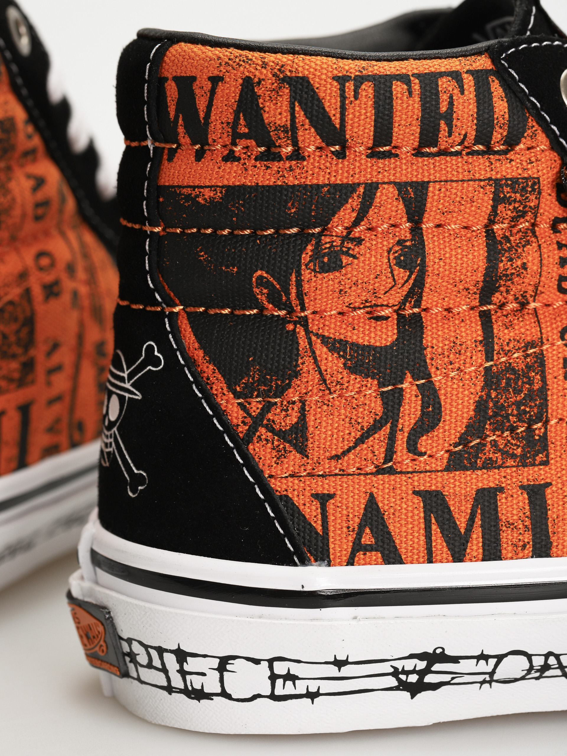 Topánky Vans X One Piece Skate Sk8 Hi (wanted nami orange)