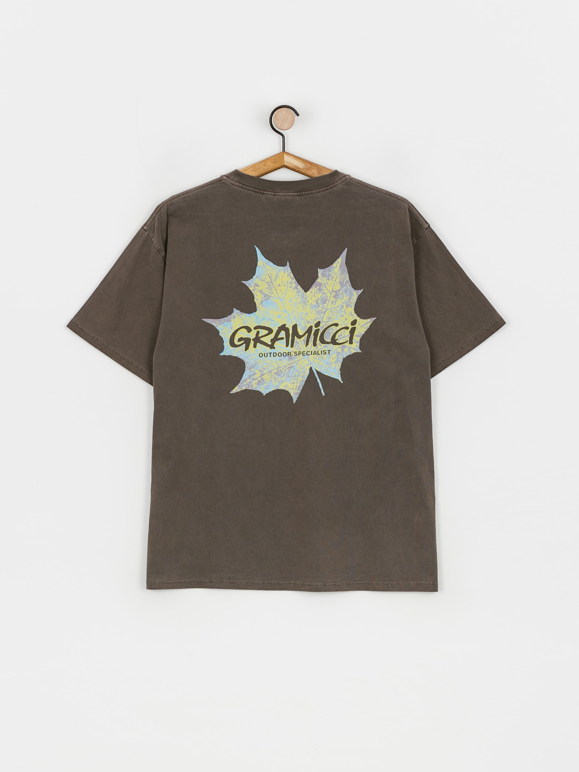 Tričko Gramicci Leaf (brown pigment)