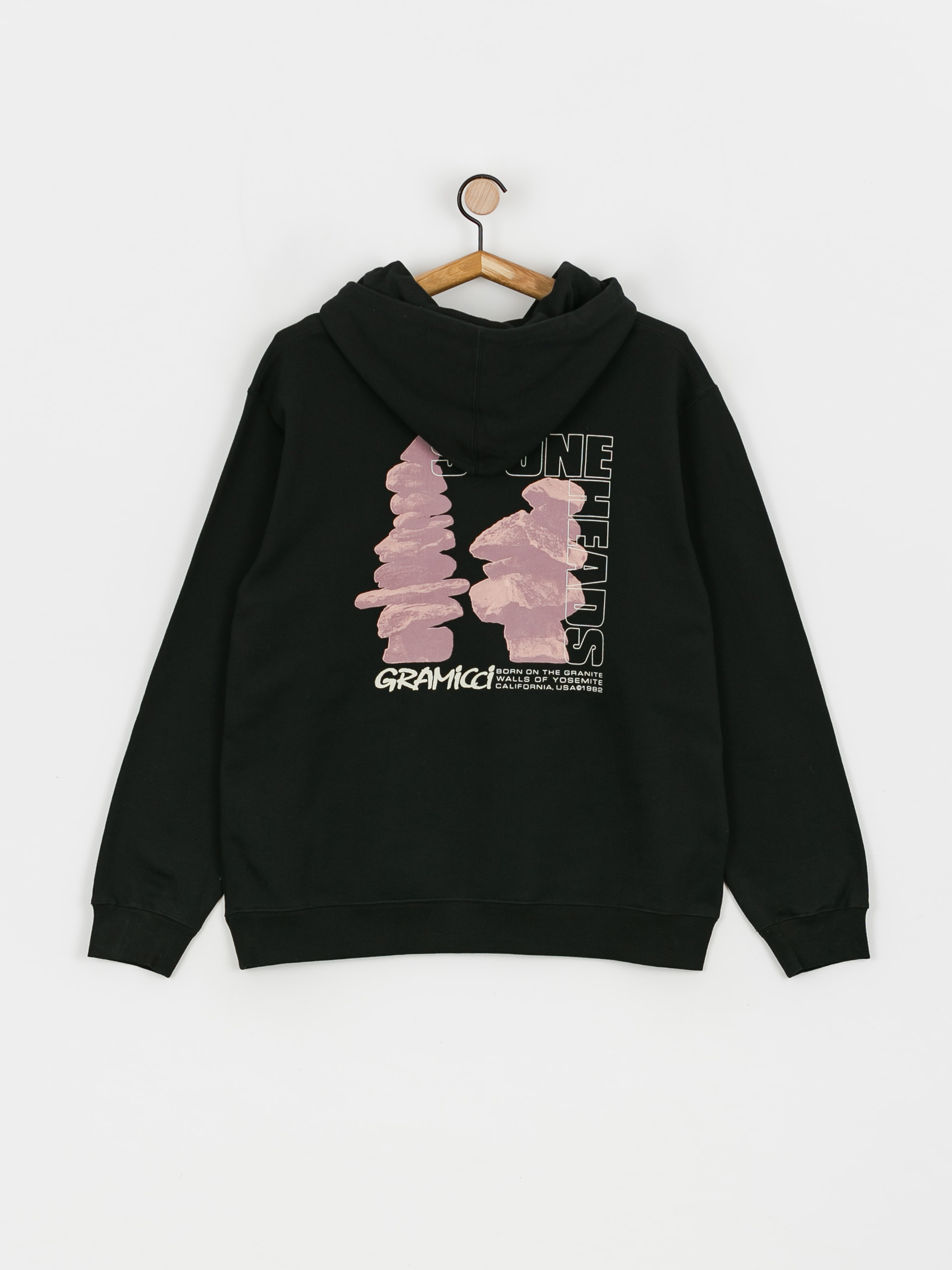 Mikina s kapucňou Gramicci Stoneheads HD (black)