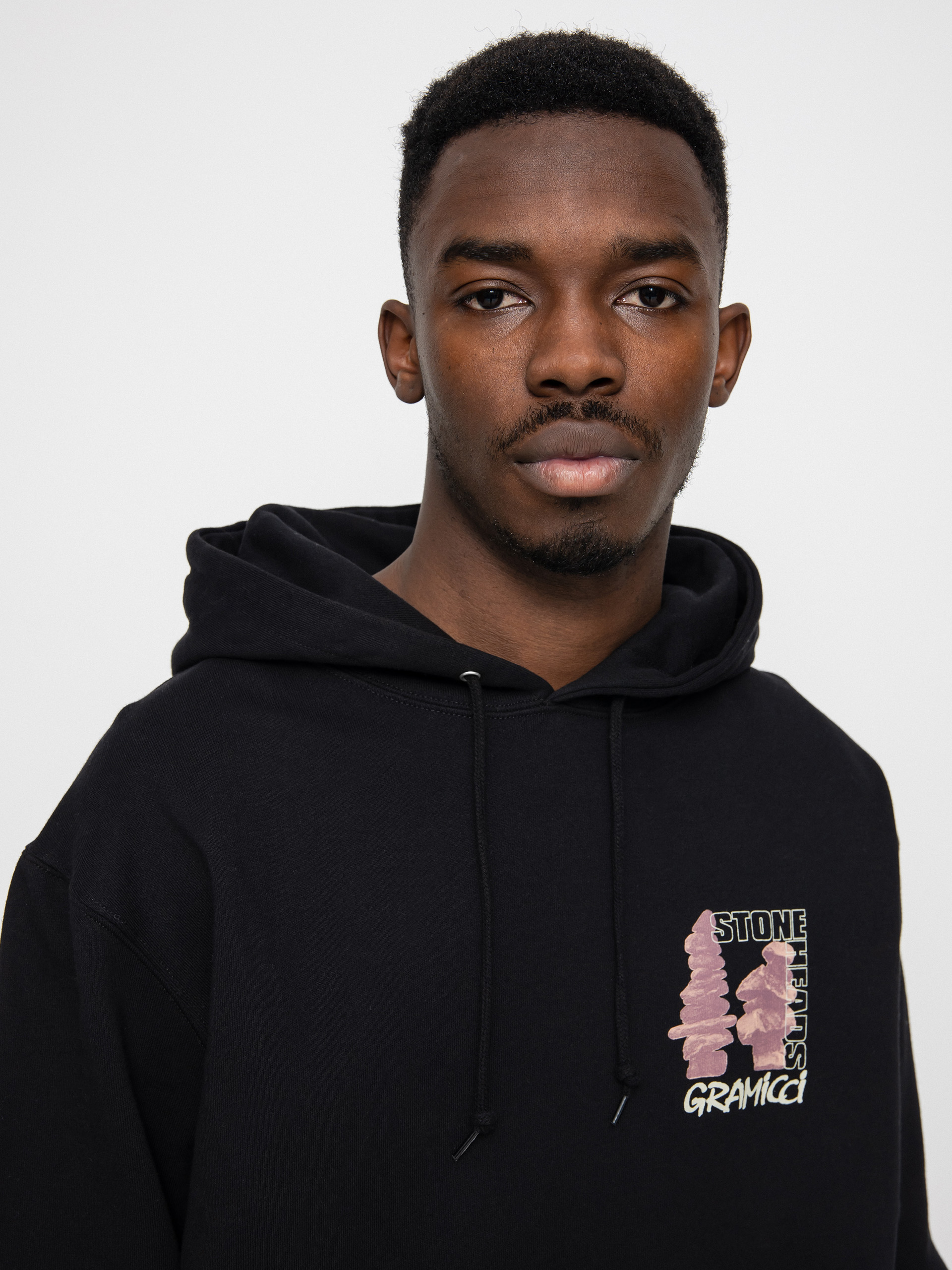 Mikina s kapucňou Gramicci Stoneheads HD (black)